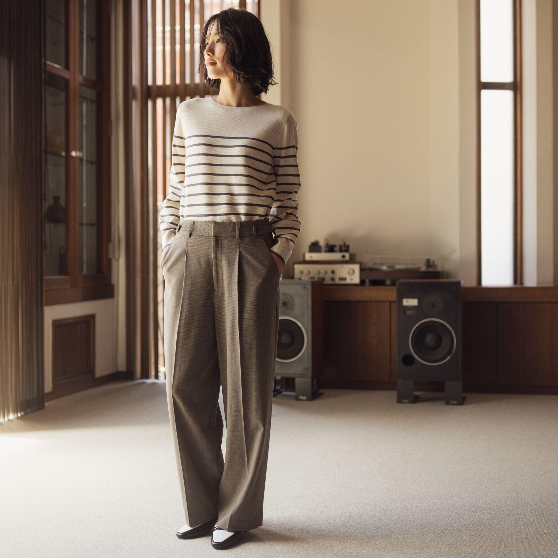 grove「【最終お値下げ！】ガーターボートネックプルオーバー【洗える/毛玉軽減】」|ニット・セーター|