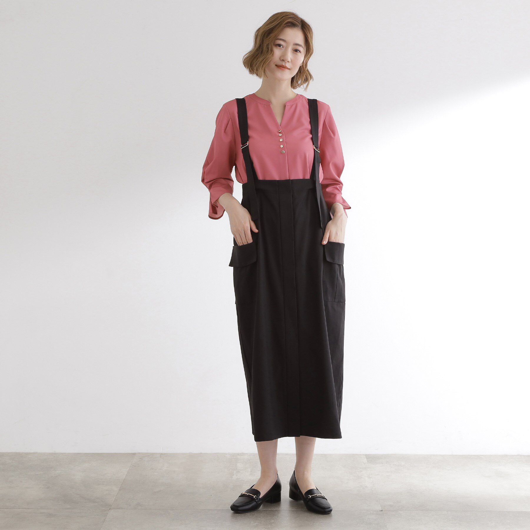 grove「【洗える/お仕事】美しさが続く袖タックブラウス」|シャツ・ブラウス|