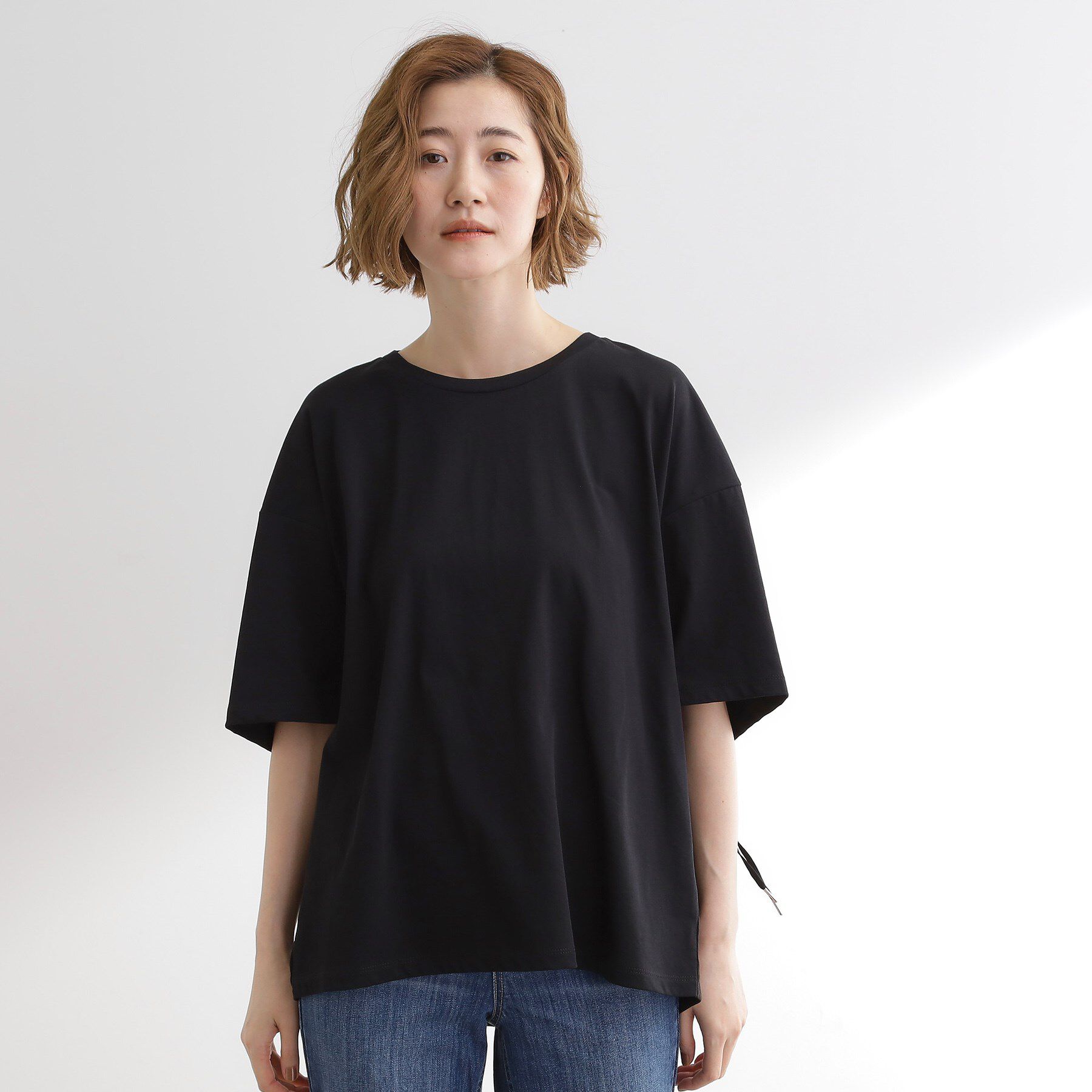 grove「後ろ姿で魅せる　バックドロストシャーリングTシャツ」|Tシャツ・カットソー|