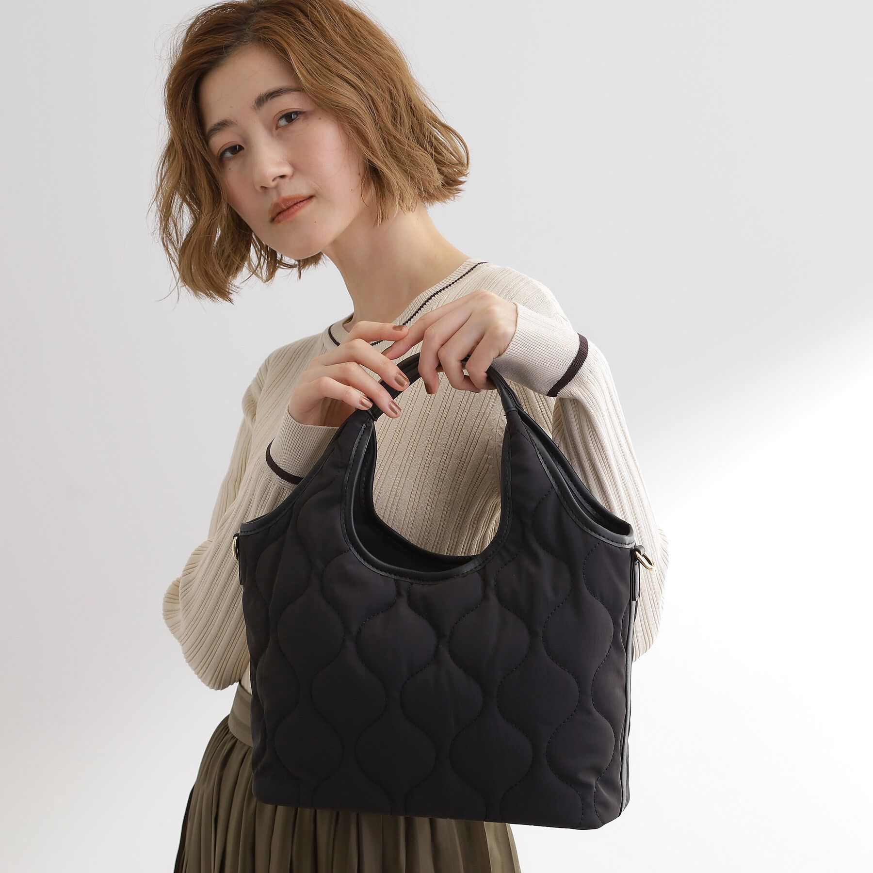 grove「【撥水】キルトクリテ2WAYトート」|トートバッグ|