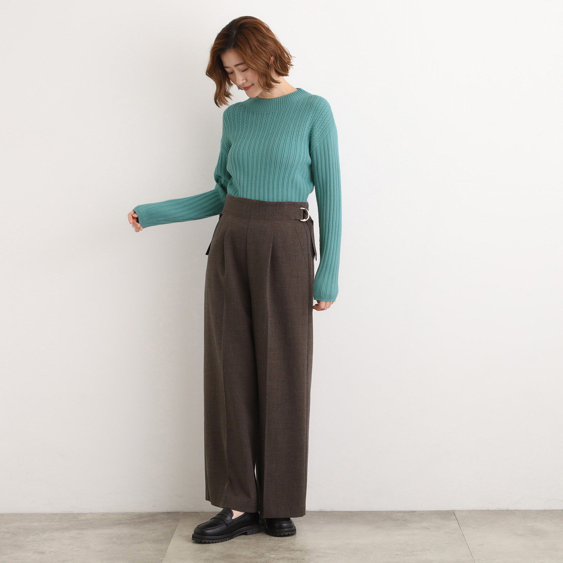 grove「【毛玉軽減／洗える】ミニケーブルニット」|ニット・セーター|