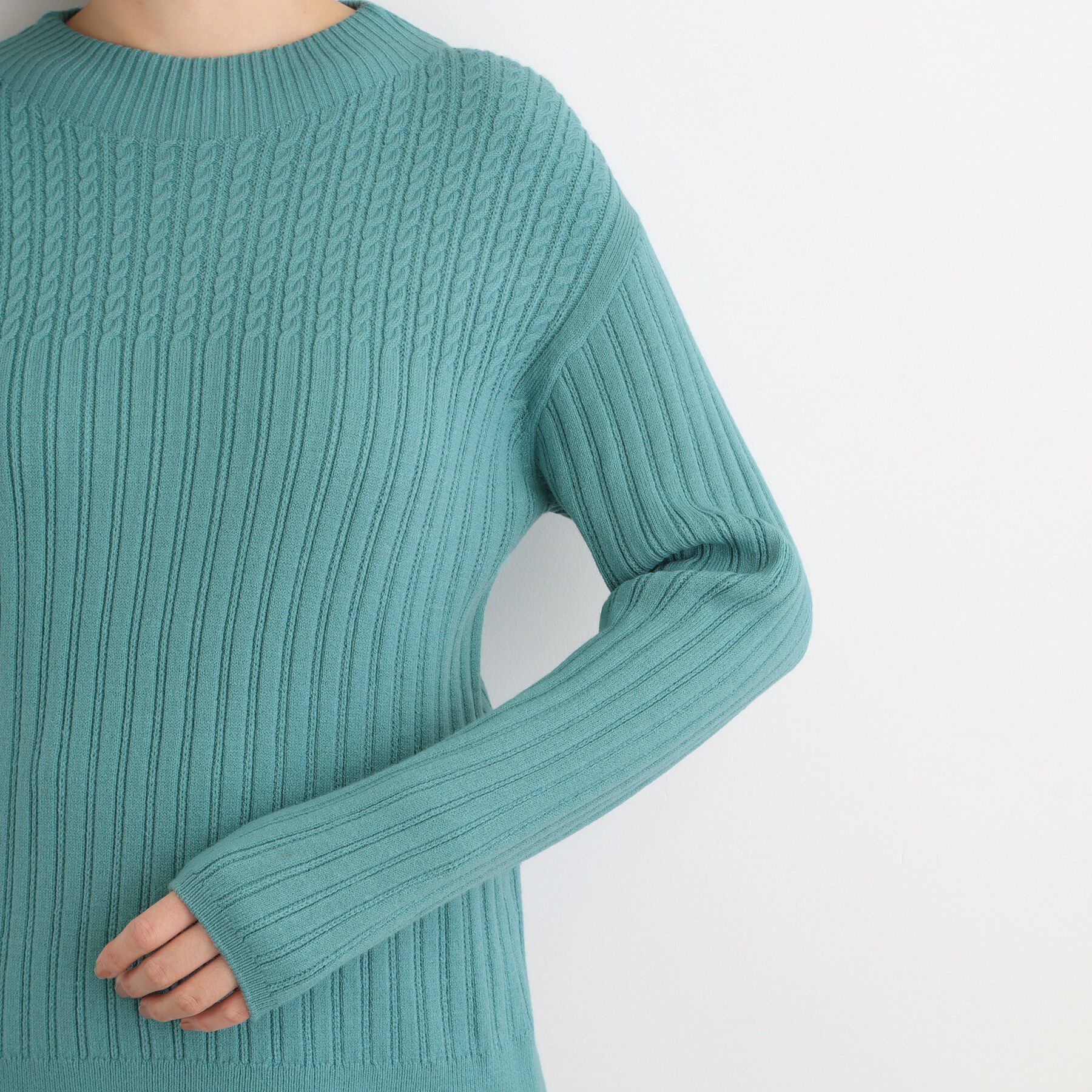 grove「【毛玉軽減／洗える】ミニケーブルニット」|ニット・セーター|