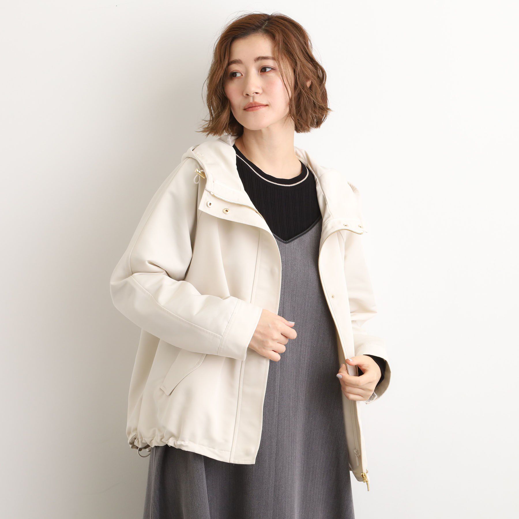 grove「【名品アウター/3WAY・はっ水】ボアライナー付マウンテンパーカ」|ブルゾン・スタジャン|