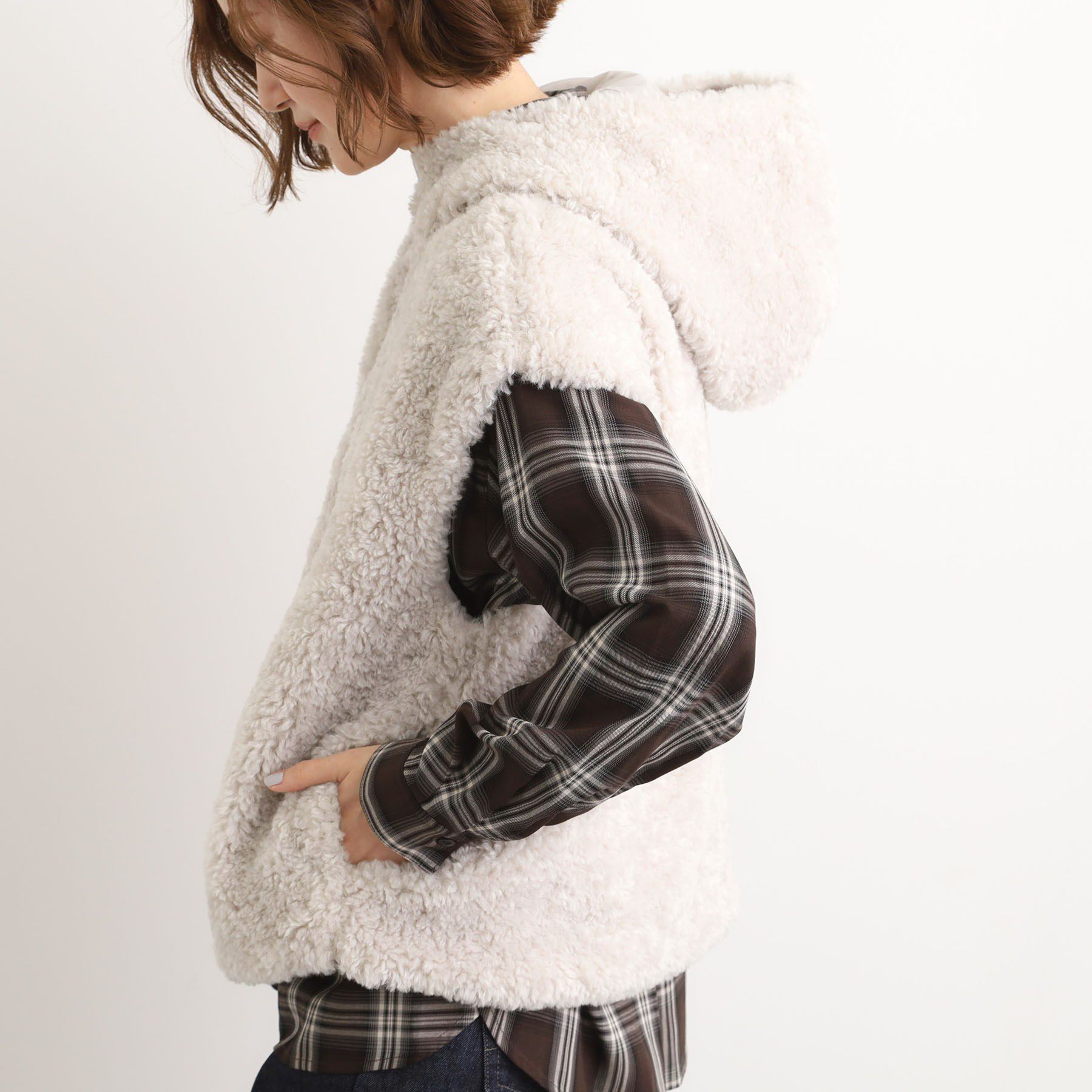 grove「【名品アウター/3WAY・はっ水】ボアライナー付マウンテンパーカ」|ブルゾン・スタジャン|