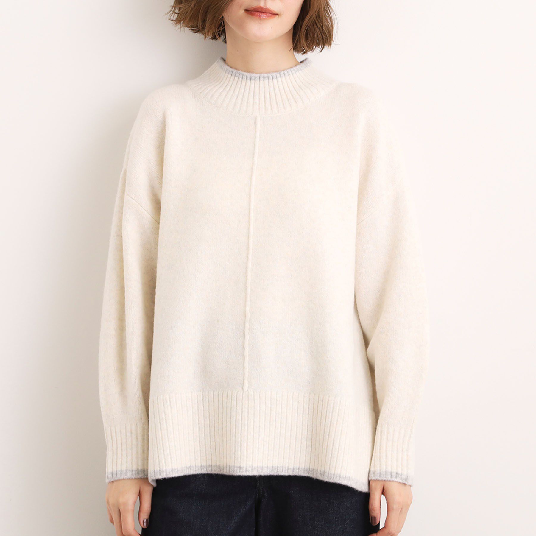 grove「【洗える】ふんわりウール混オーバーサイズニット」|ニット・セーター|