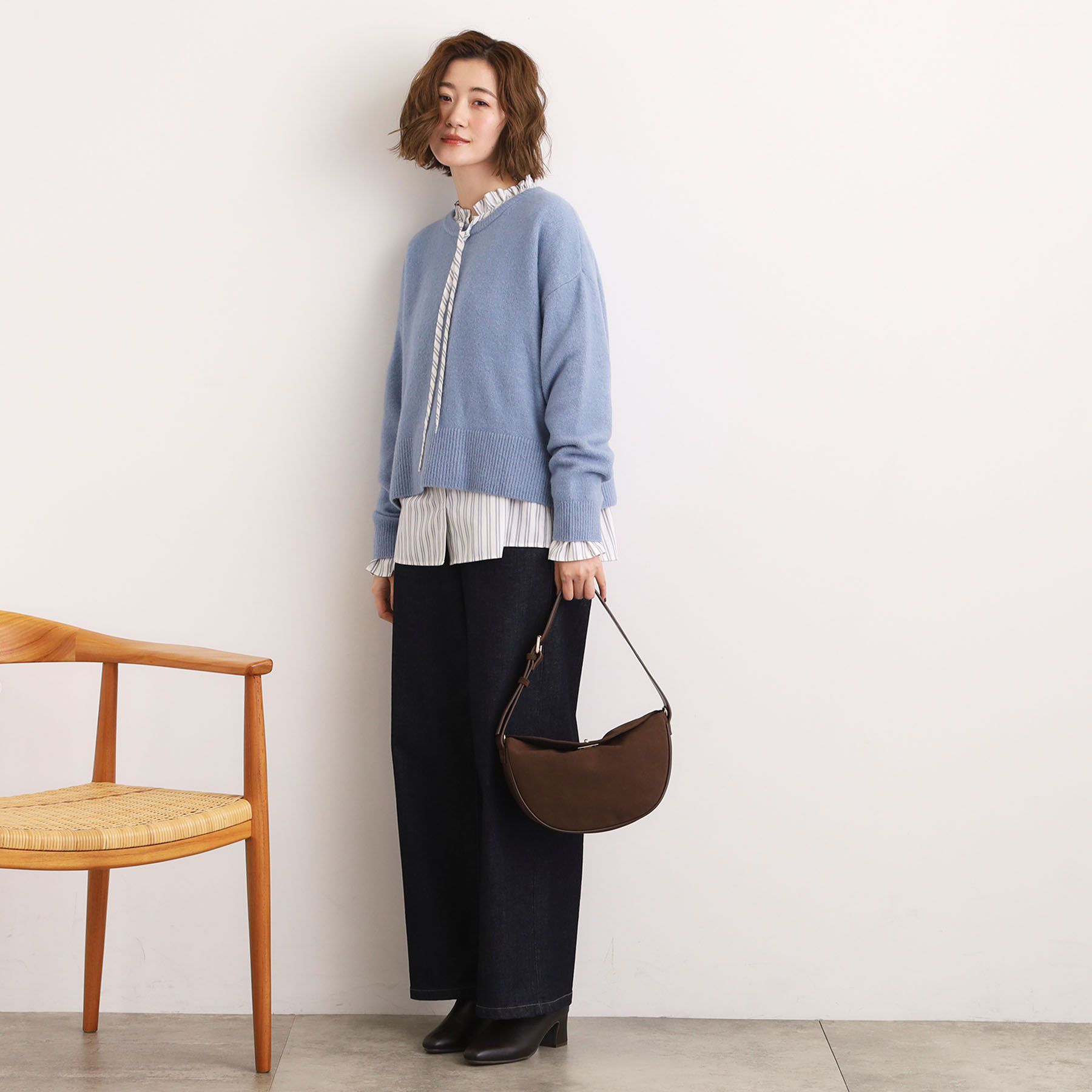 grove「【洗える】レイヤードにもおすすめ！サイド釦ニット」|ニット・セーター|