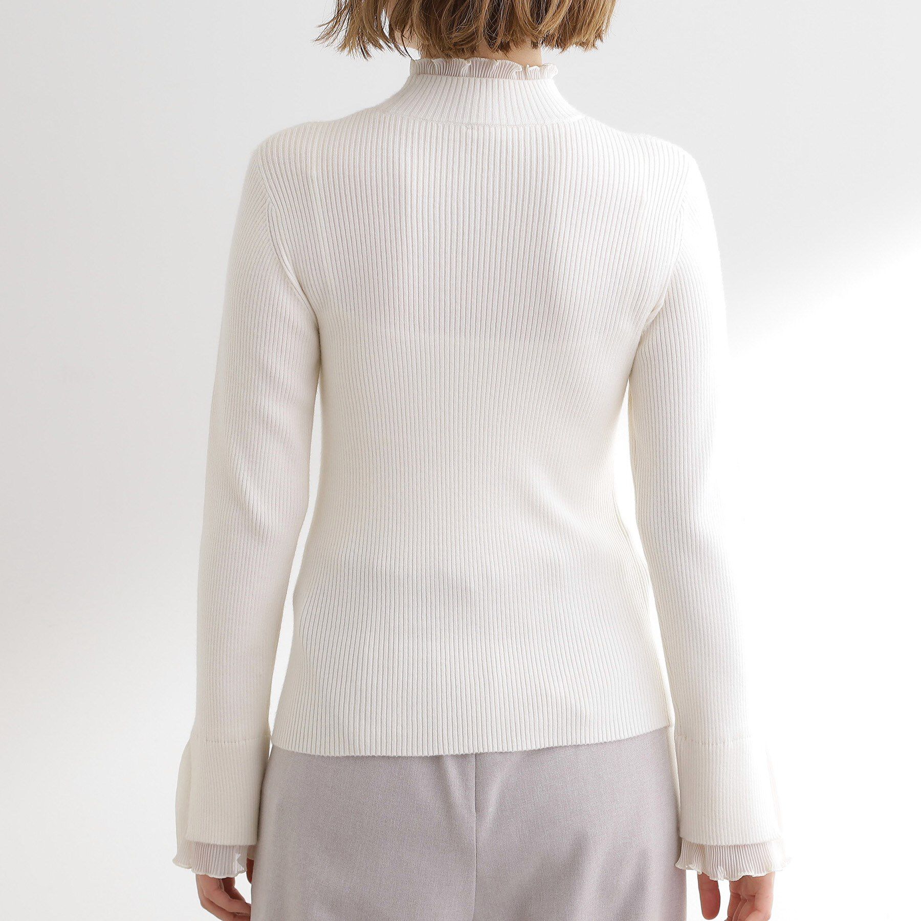 grove「プリーツレイヤードニットプルオーバー」|ニット・セーター|