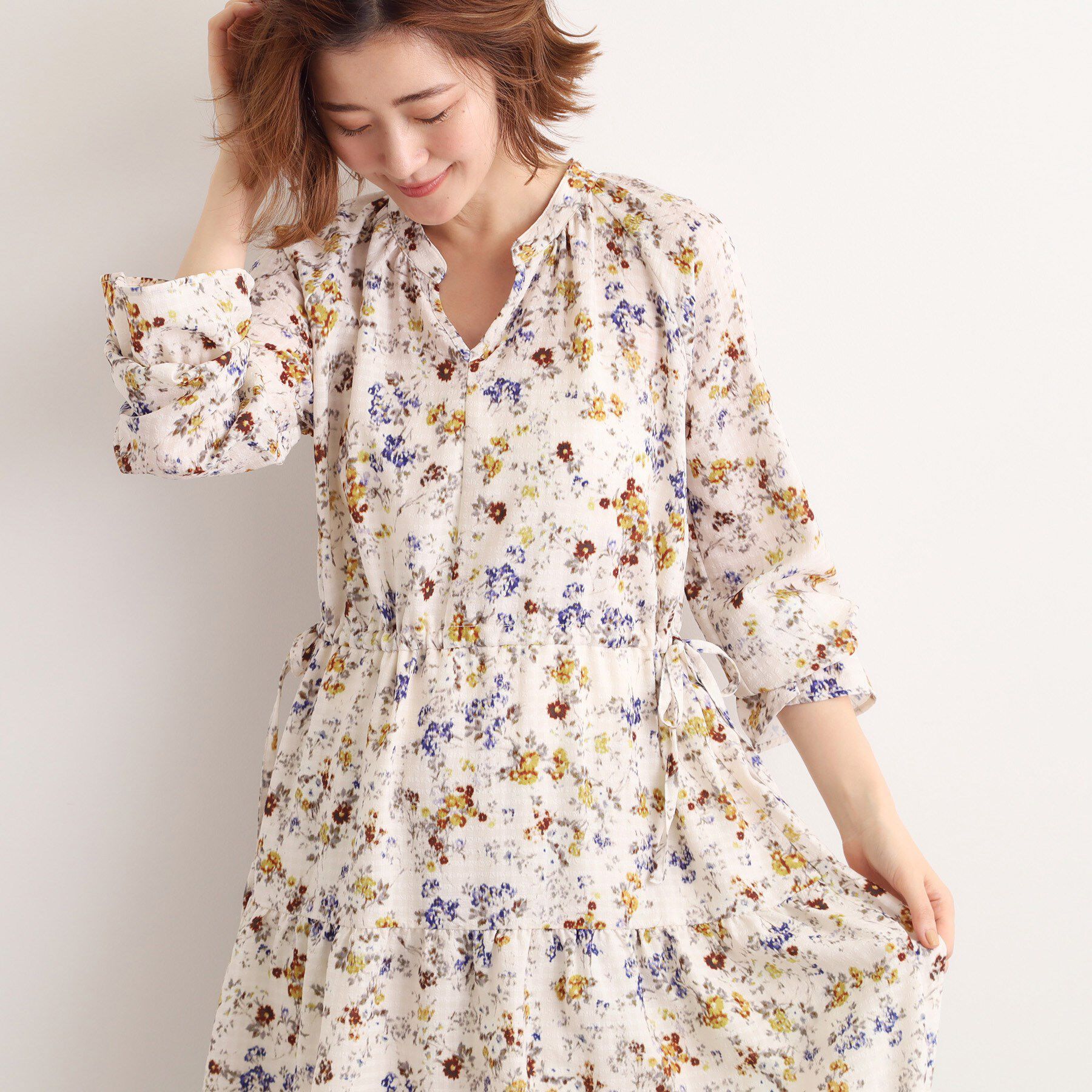 grove「カスリフラワーティアードワンピース」|ワンピース|