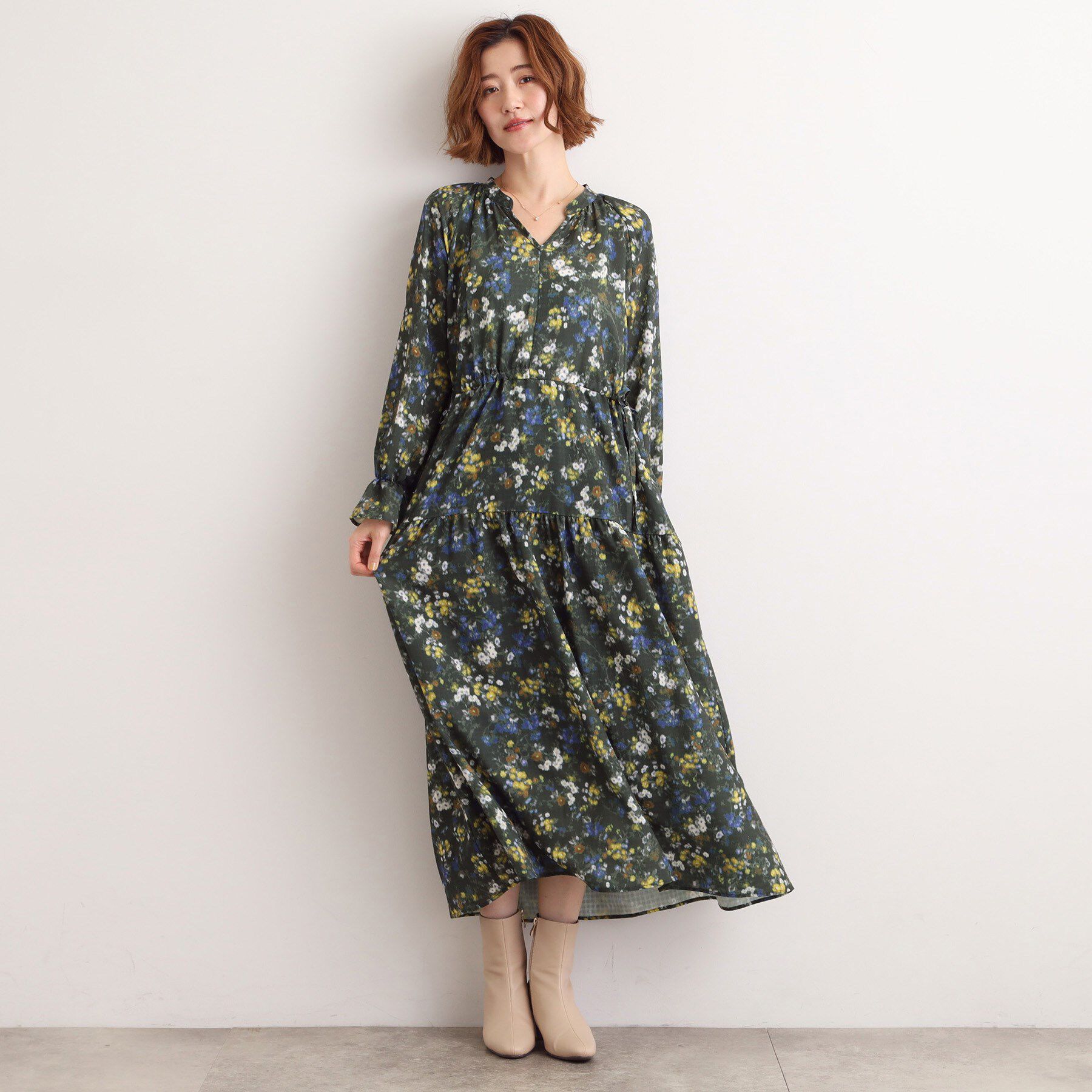 grove「カスリフラワーティアードワンピース」|ワンピース|