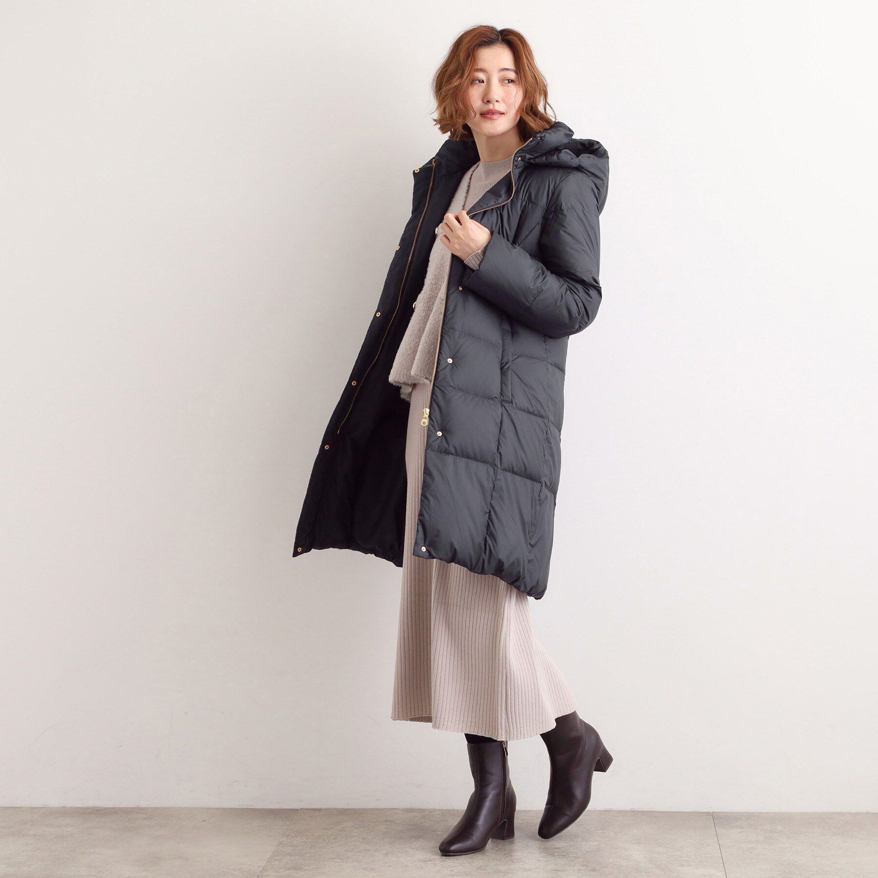 grove「【名品アウター/800FP・多機能】つつまれダウンロング」|ダウン|