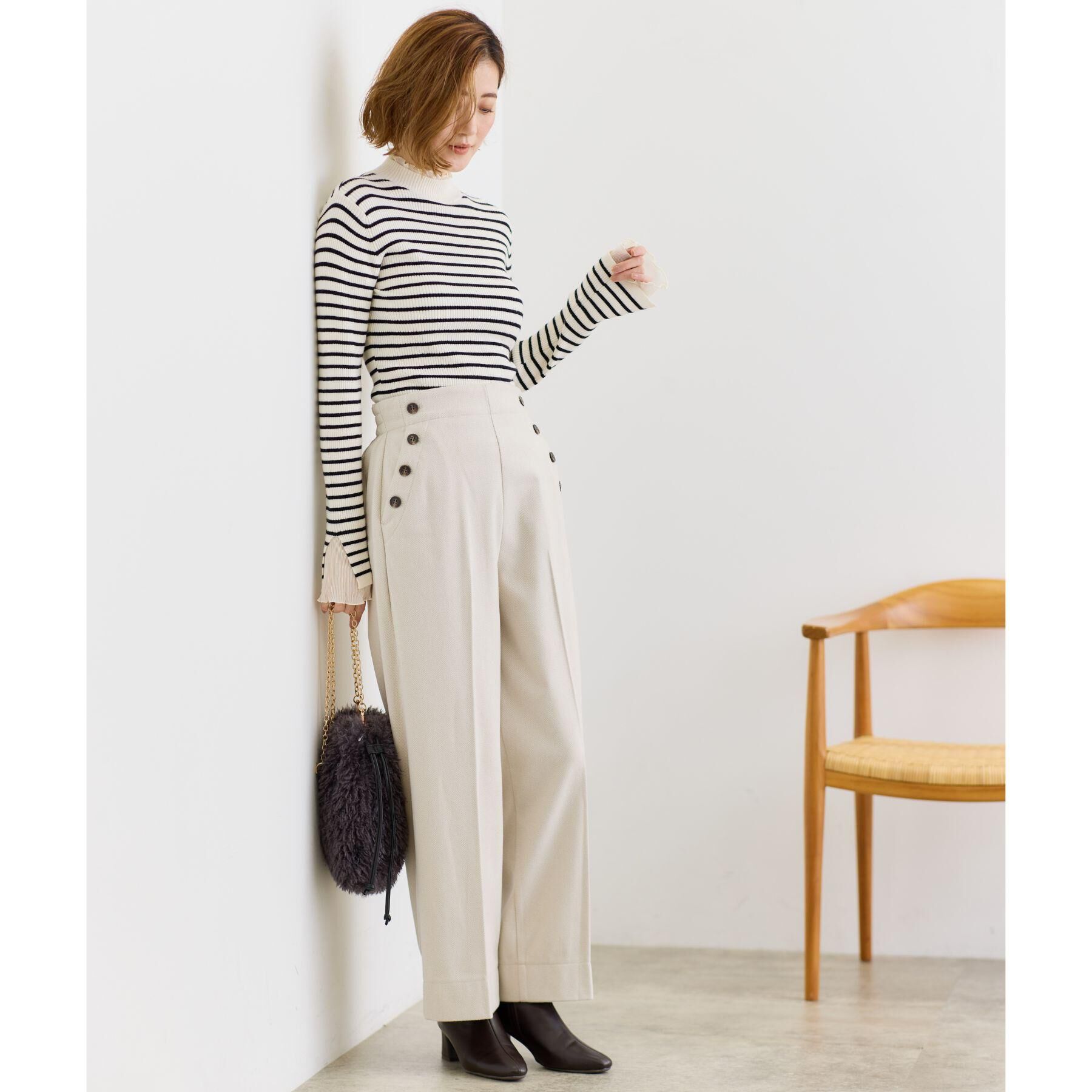 grove「【洗える/あったか】美シルエットなマリンワイドパンツ」|その他|