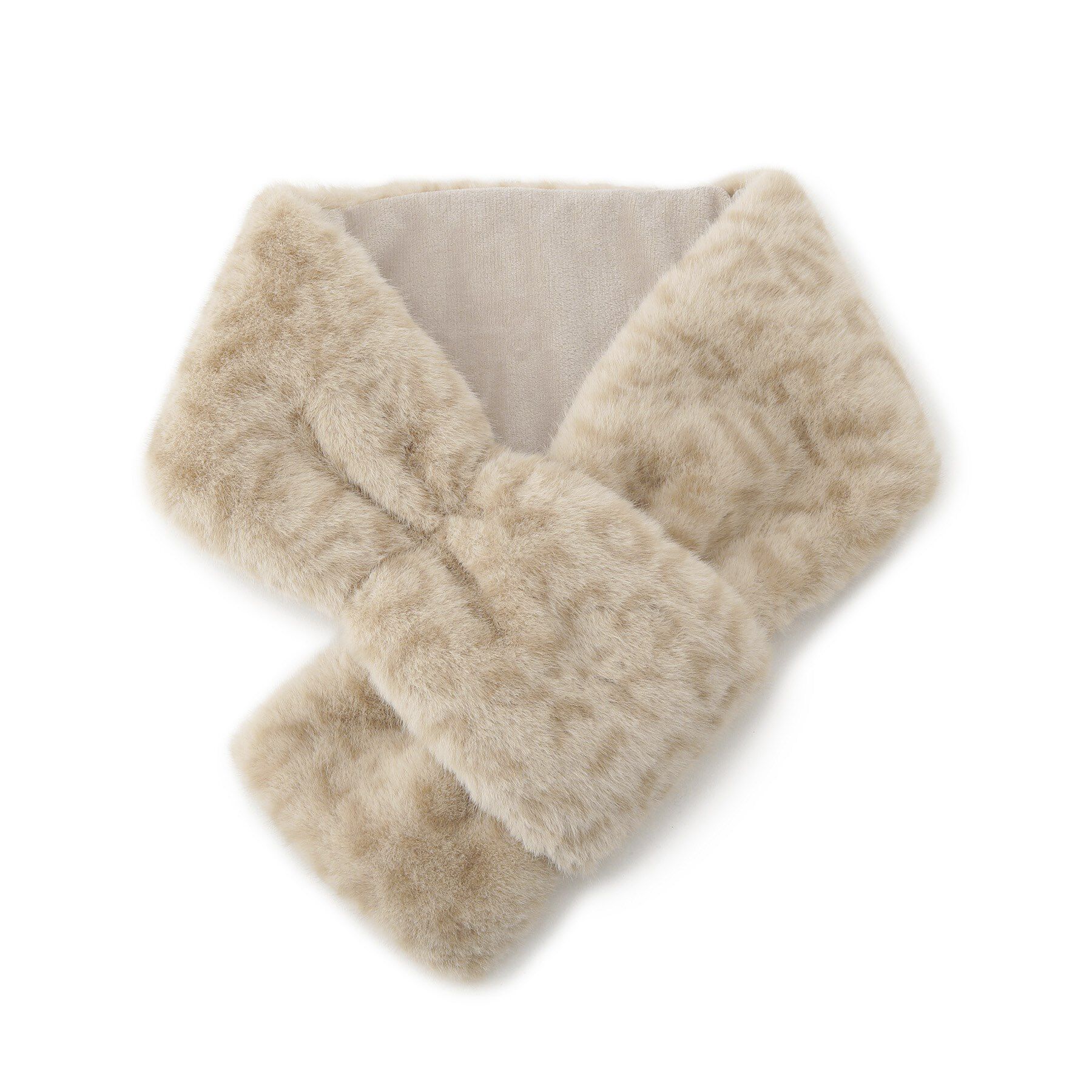 grove「フェイクファー差し込みティペット」|ストール|ライトベージュ(15