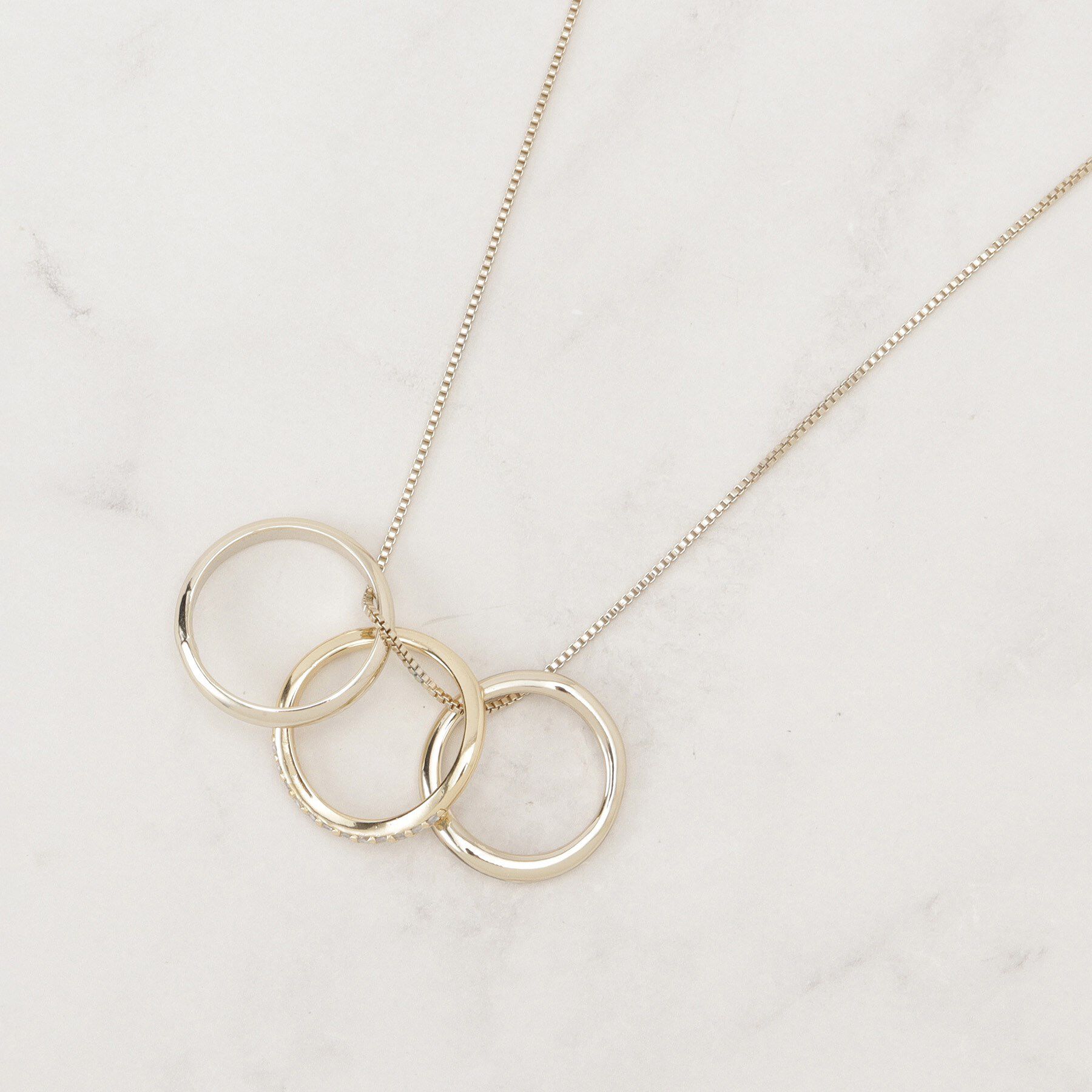 grove「3リングビジューネックレス」|ネックレス|ゴールド(007)