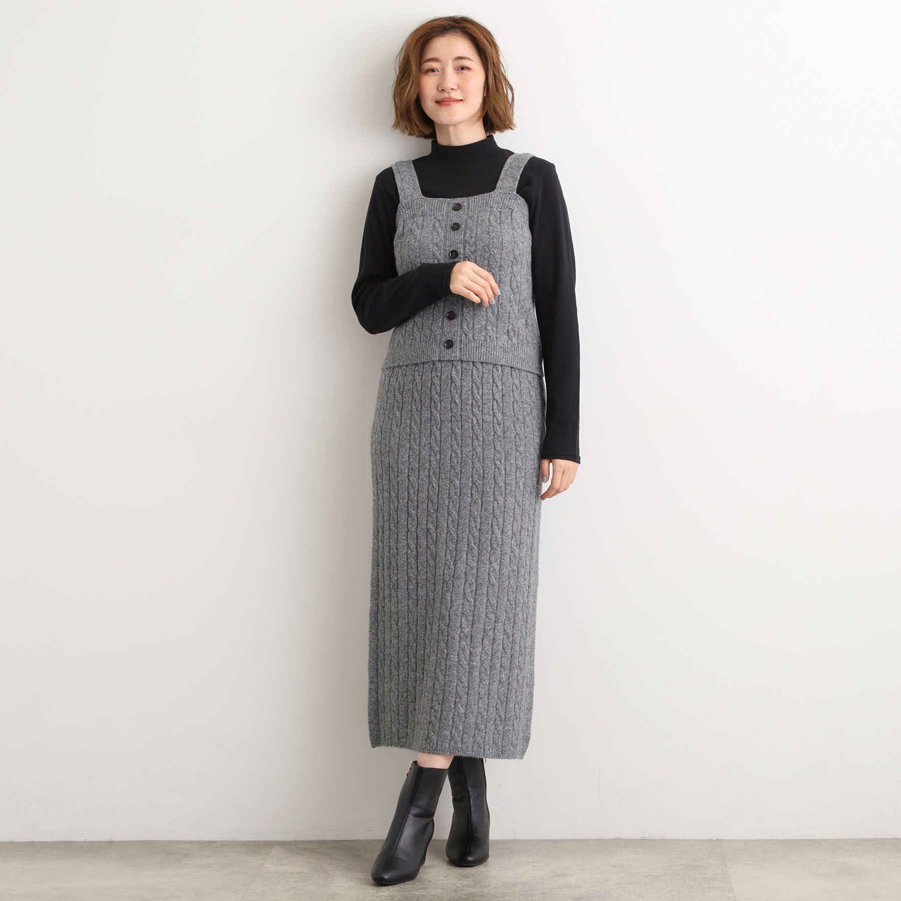 grove「【吸湿発熱】秋冬のレイヤードを格上げ　コットンハイネックプルオーバー」|Tシャツ・カットソー|