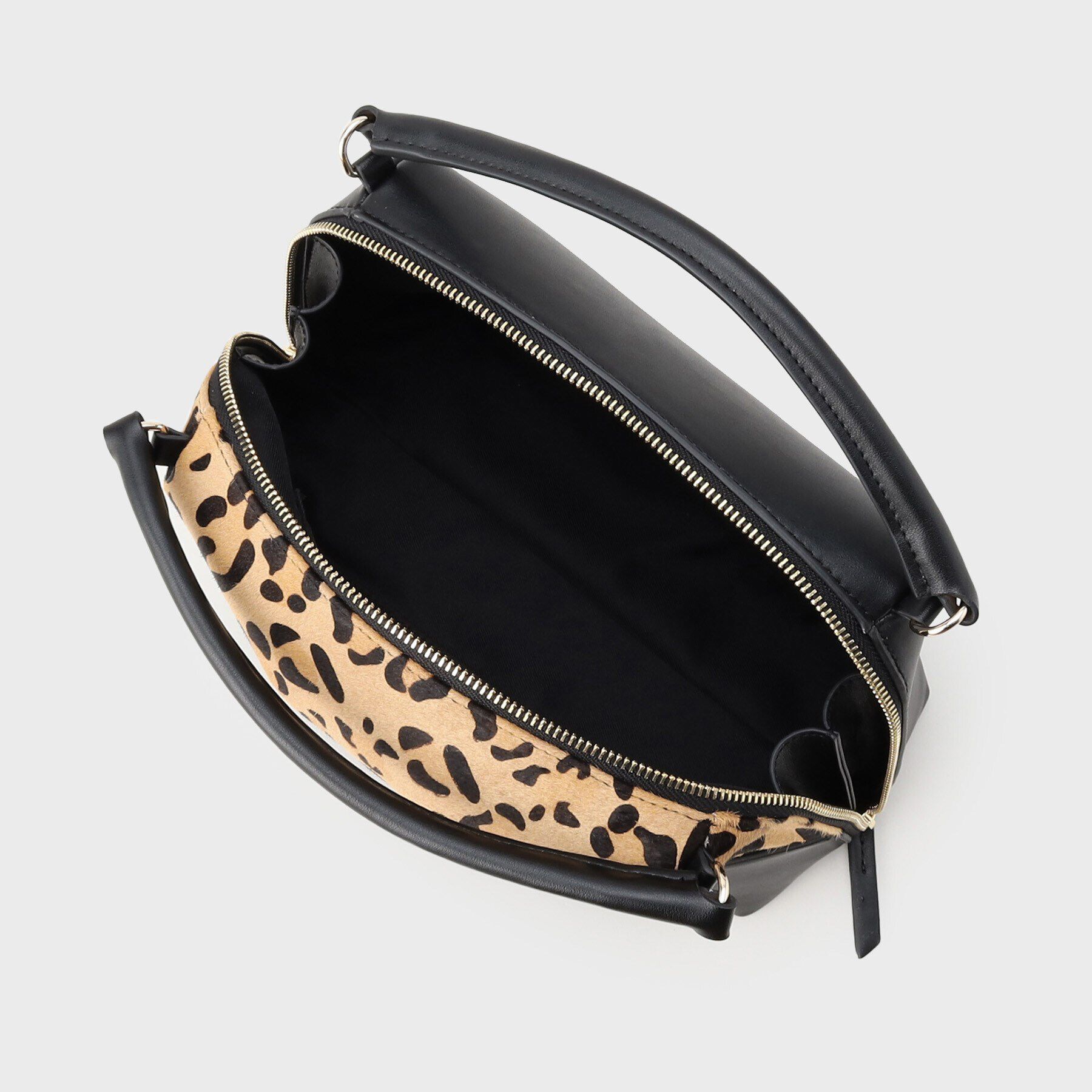 INDIVI「【2WAY】本革ミックス ブロックボストンミドルバッグ」|ボストンバッグ|