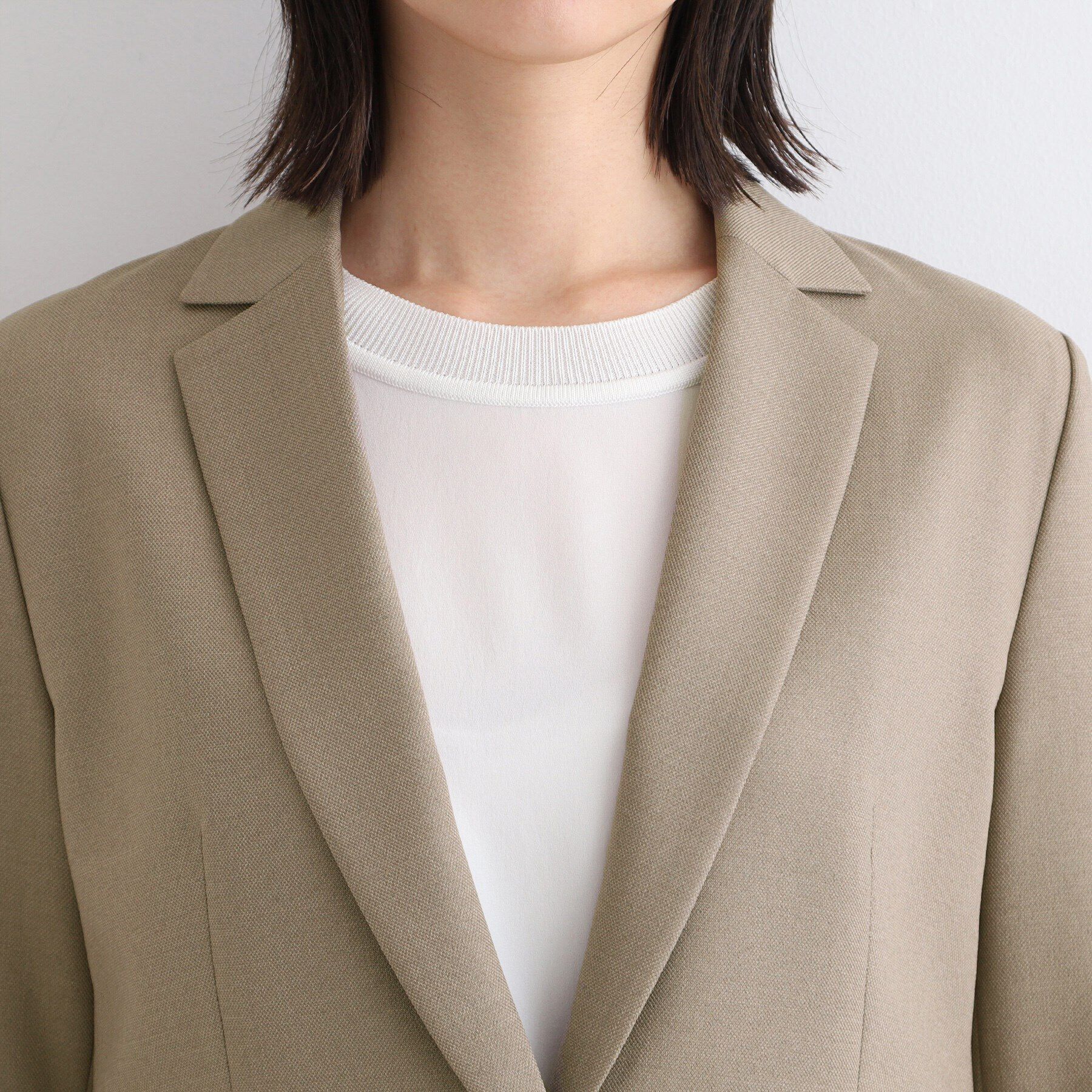 INDIVI「【洗える／UVケア／定番スーツ】ウール調テーラードカラージャケット」|スーツ|