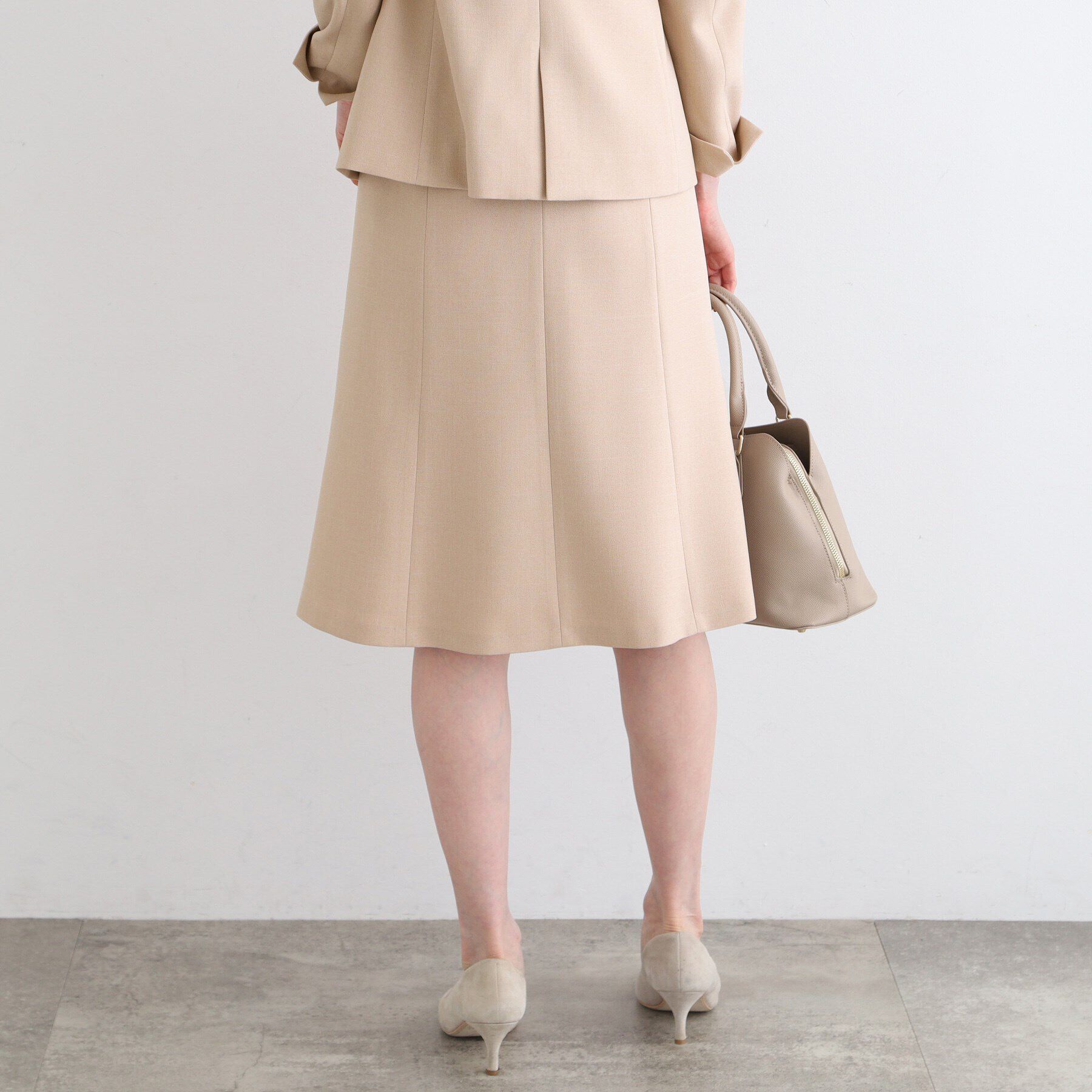 INDIVI「【洗える／UVケア／定番スーツ】ウール調セミフレアスカート」|スーツ|