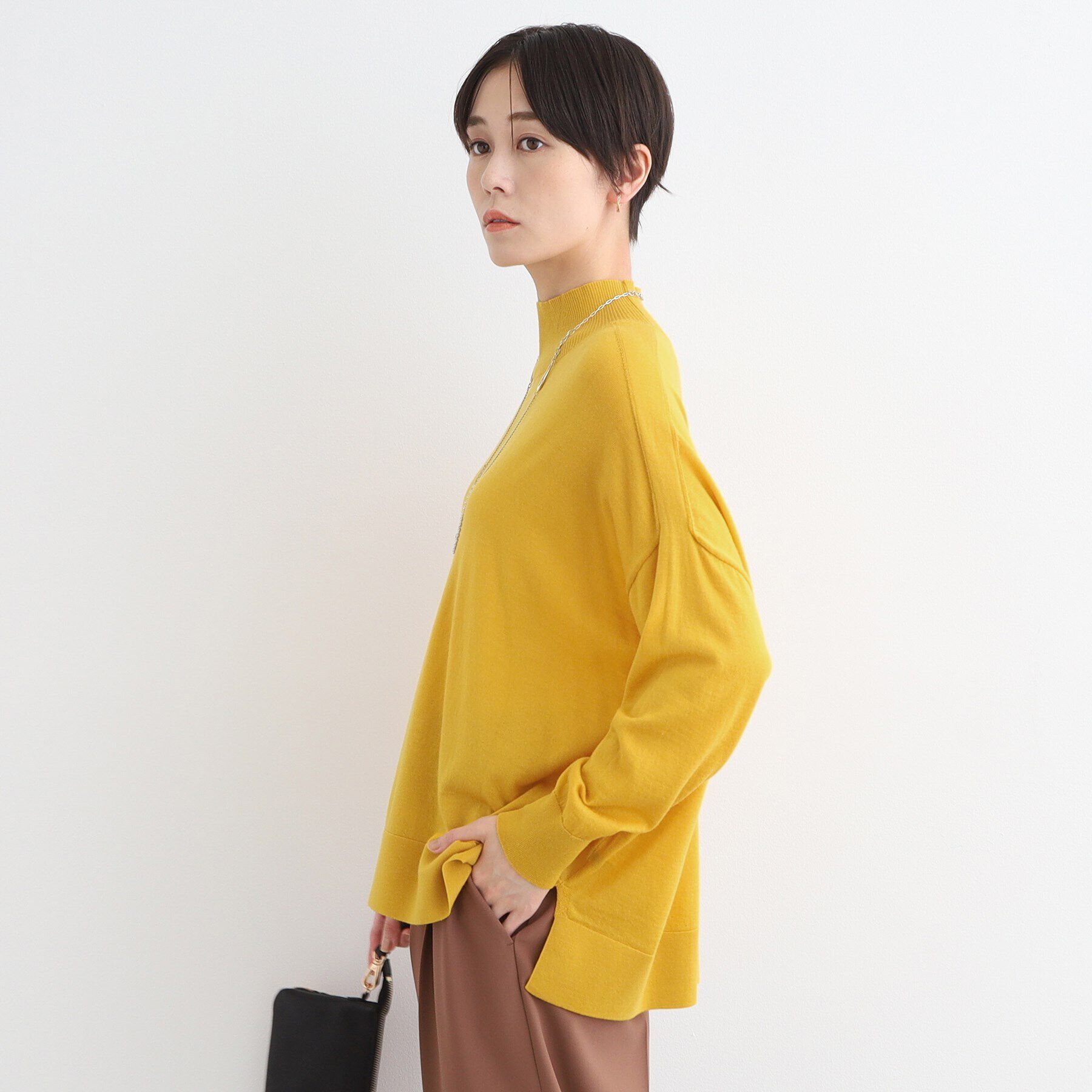 INDIVI「【ウール混】ハイネックドルマンデザインニット」|ニット・セーター|