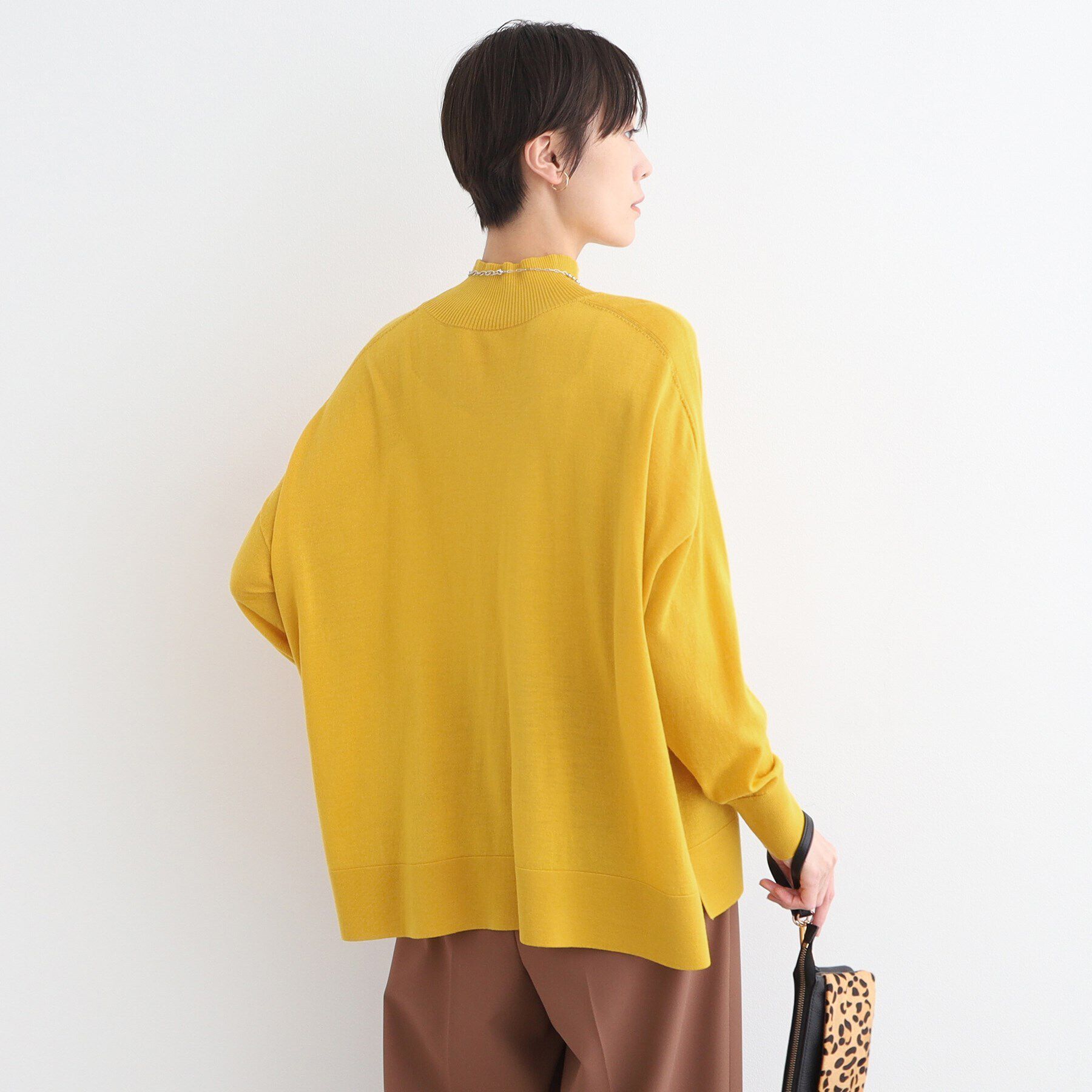 INDIVI「【ウール混】ハイネックドルマンデザインニット」|ニット・セーター|