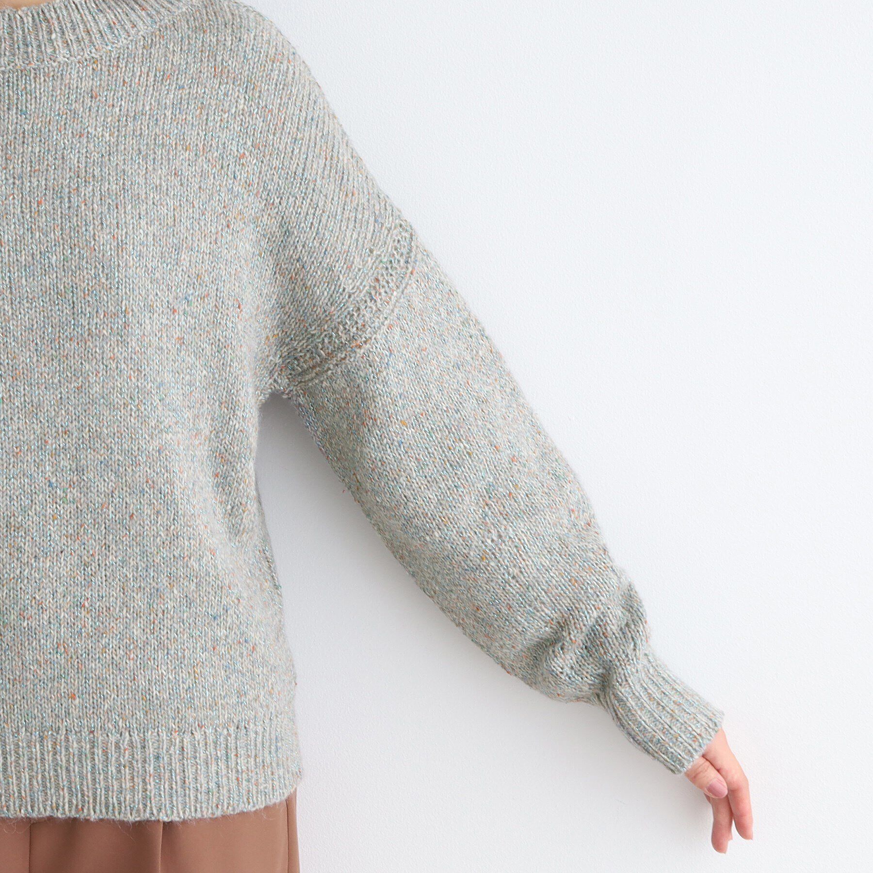 INDIVI「【洗える／イタリア素材】MIXヤーンラメニット」|ニット・セーター|