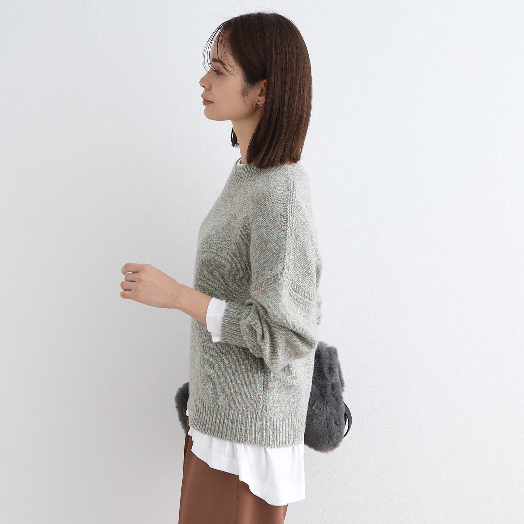 INDIVI「【洗える／イタリア素材】MIXヤーンラメニット」|ニット・セーター|