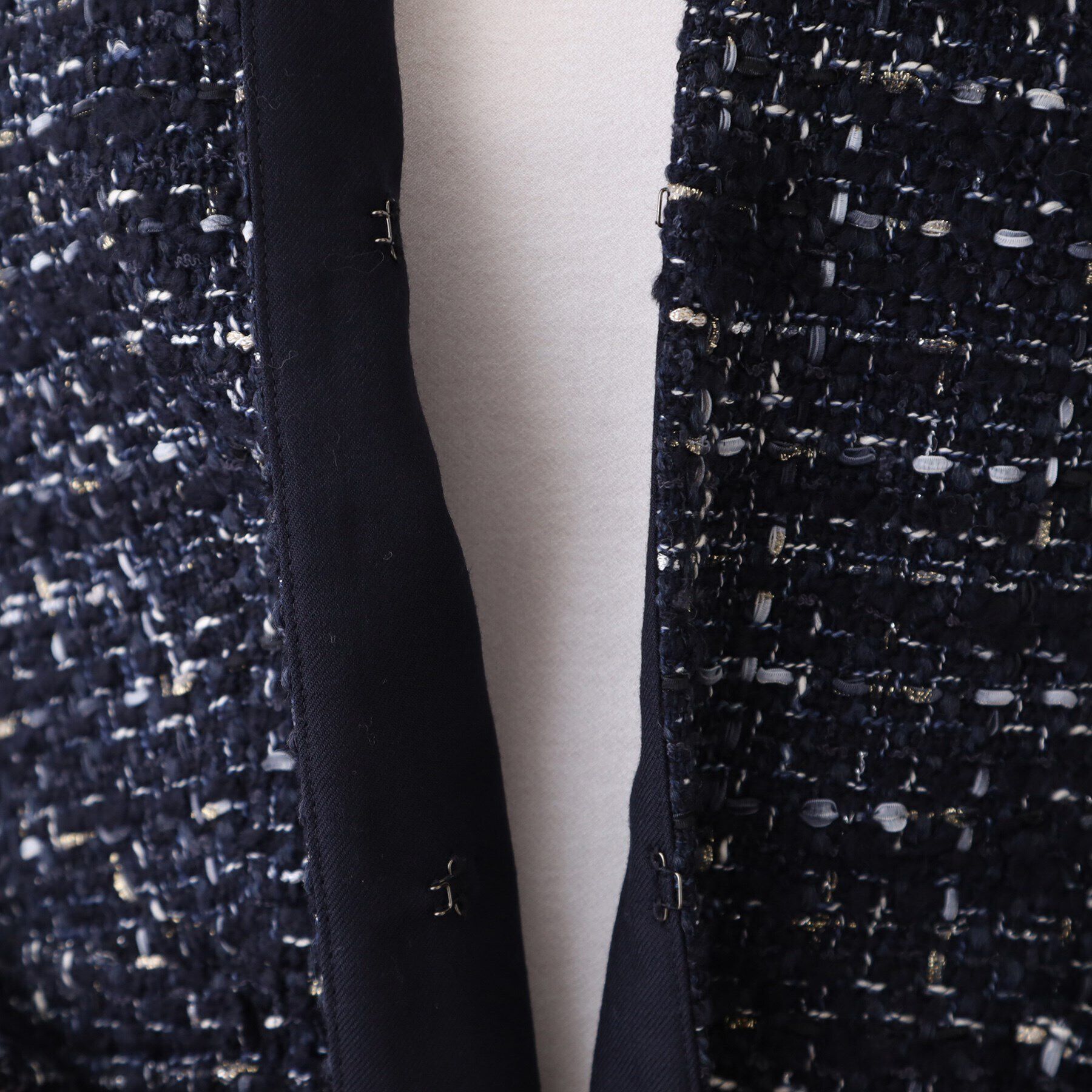 INDIVI「【日本製／SETUP可能／インポート素材】ラメ混ツイードノーカラージャケット」|ノーカラージャケット|