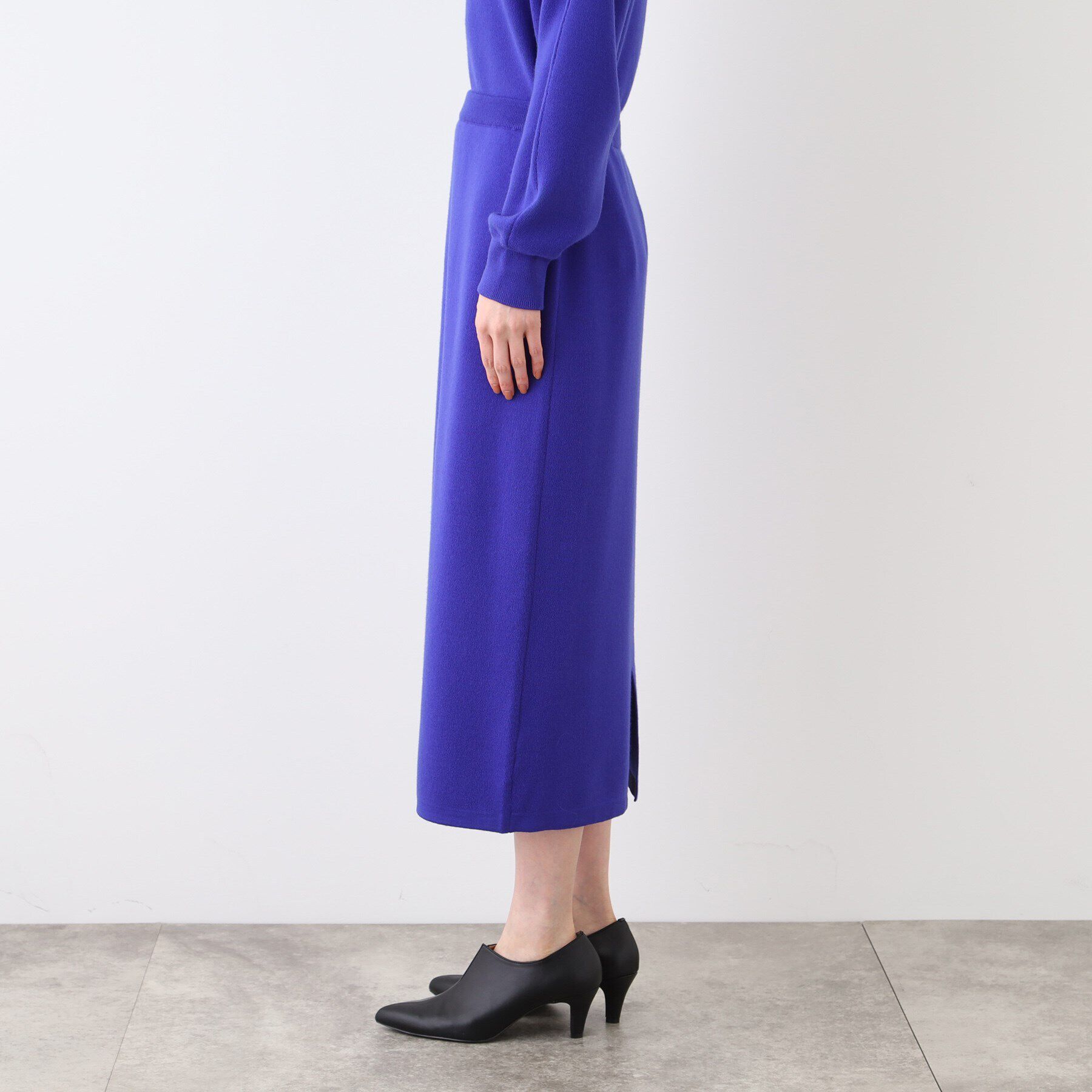 INDIVI「【SETUP可能】スウェットライクナローニットスカート」|スカート|