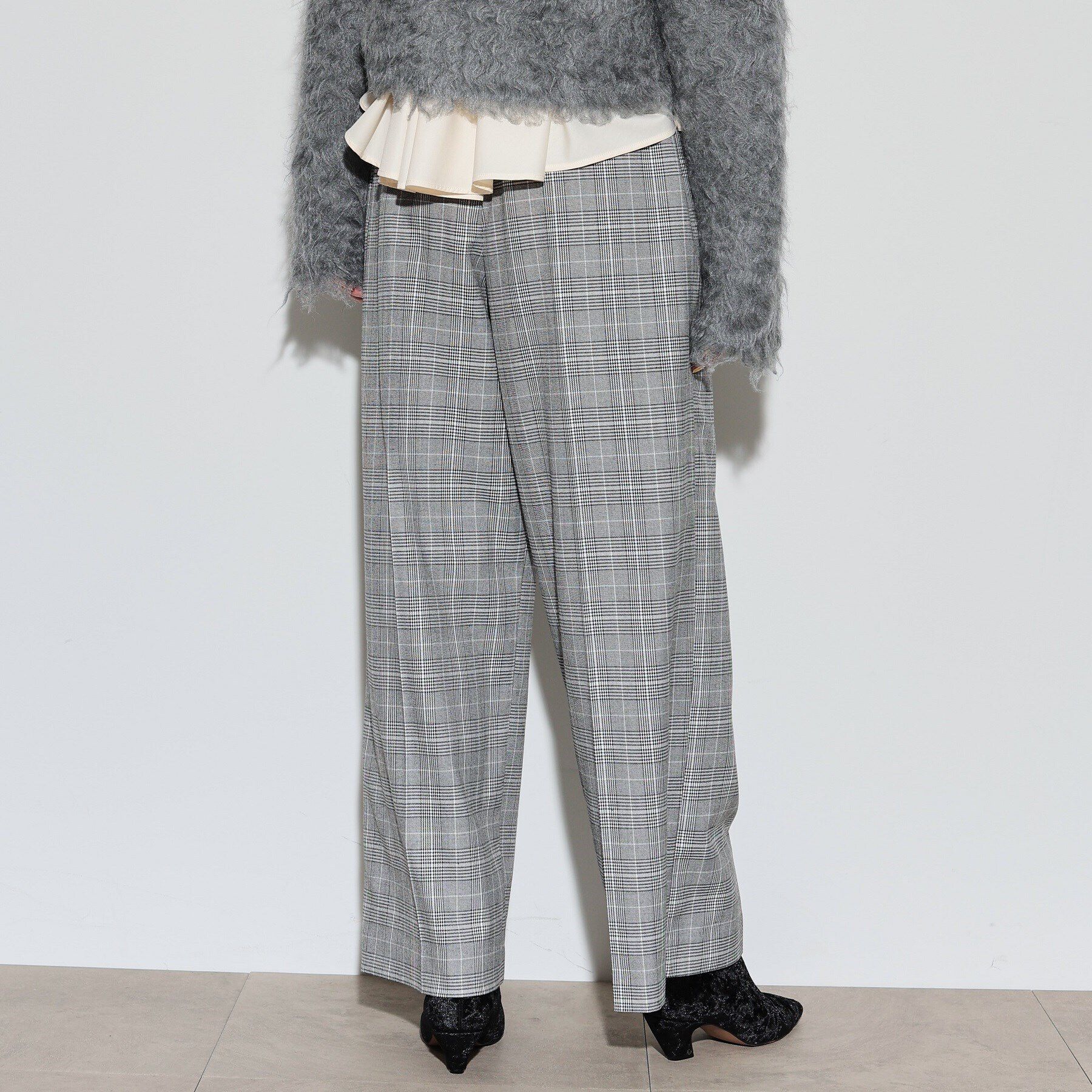 GALLEST「イージーストレートワイドパンツ【裏地付き/チェック柄】」|その他|