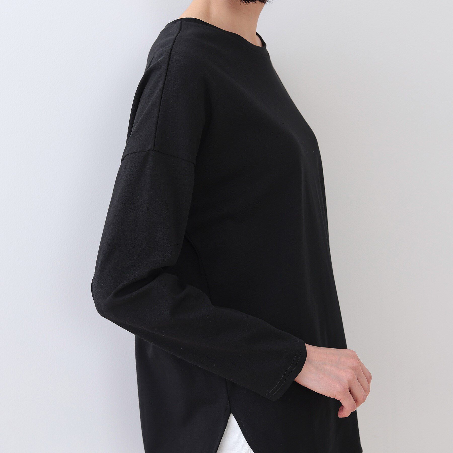 INDIVI「【キレイめ】ベーシックロングTシャツ」|Tシャツ・カットソー|