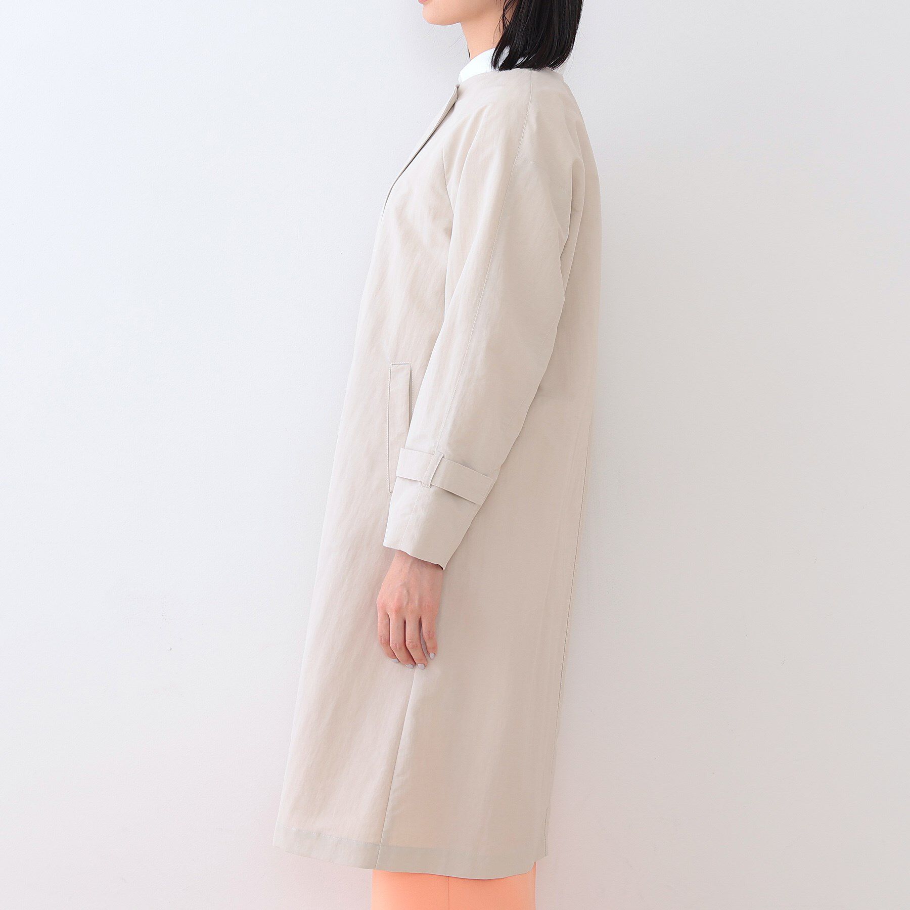 INDIVI「【撥水／UVケア／軽量】トレンチ風ロングコート」|トレンチコート|