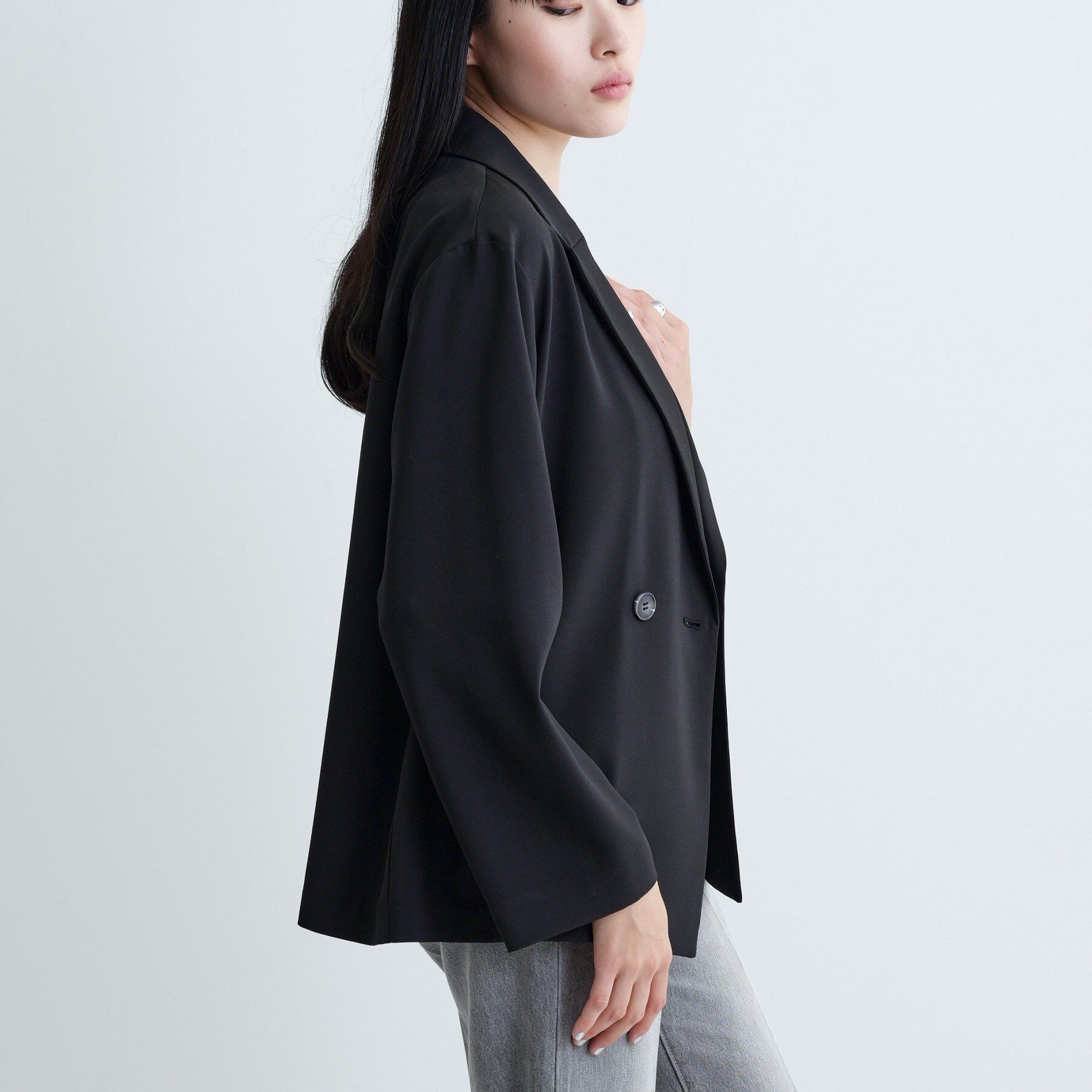 GALLEST「【セットアップ可】モードフィットダブルボタンジャケット【カセット服/オケージョン/通勤】」|テーラードジャケット|