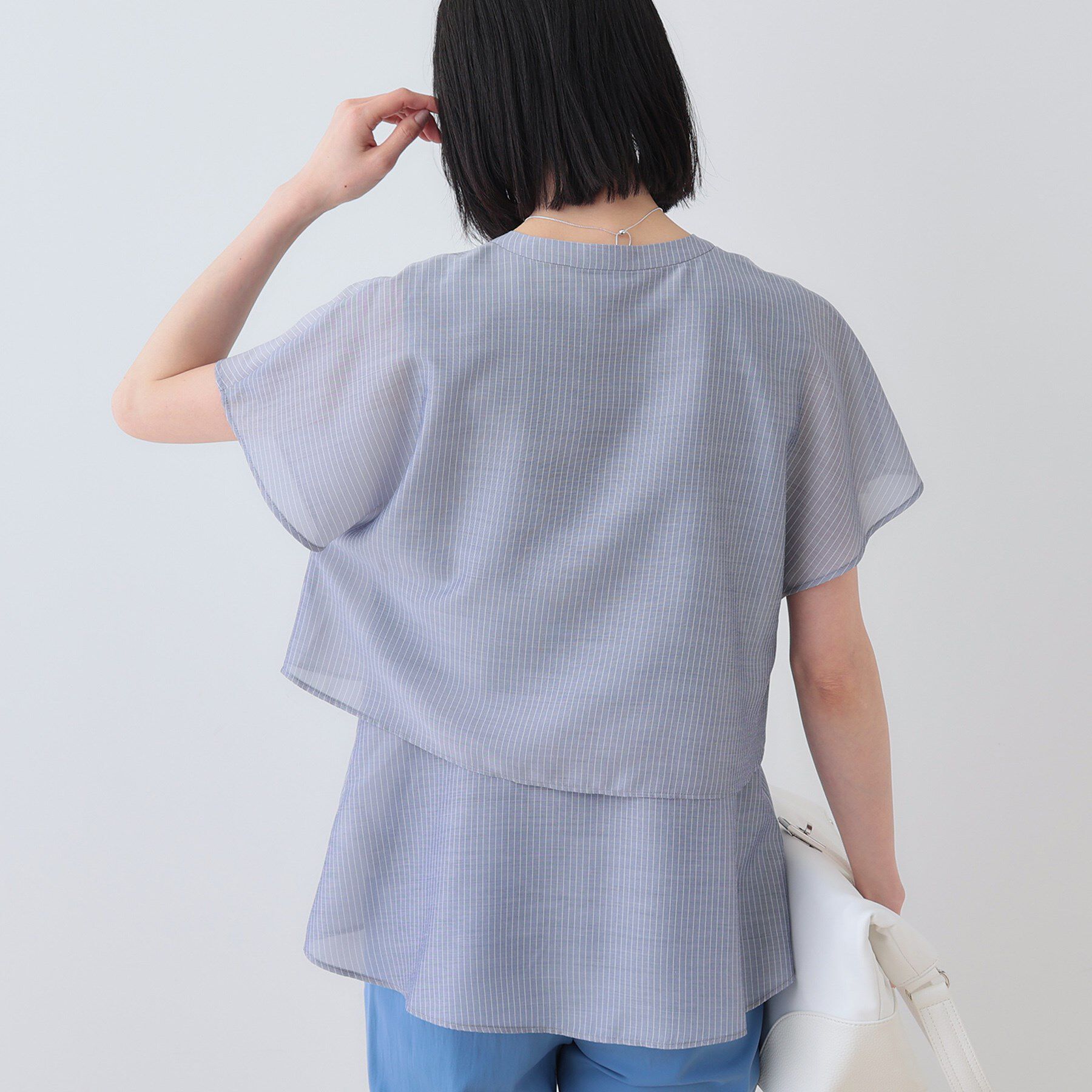 INDIVI「新色登場！【洗える／エアリー】ティアードブラウス」|シャツ・ブラウス|