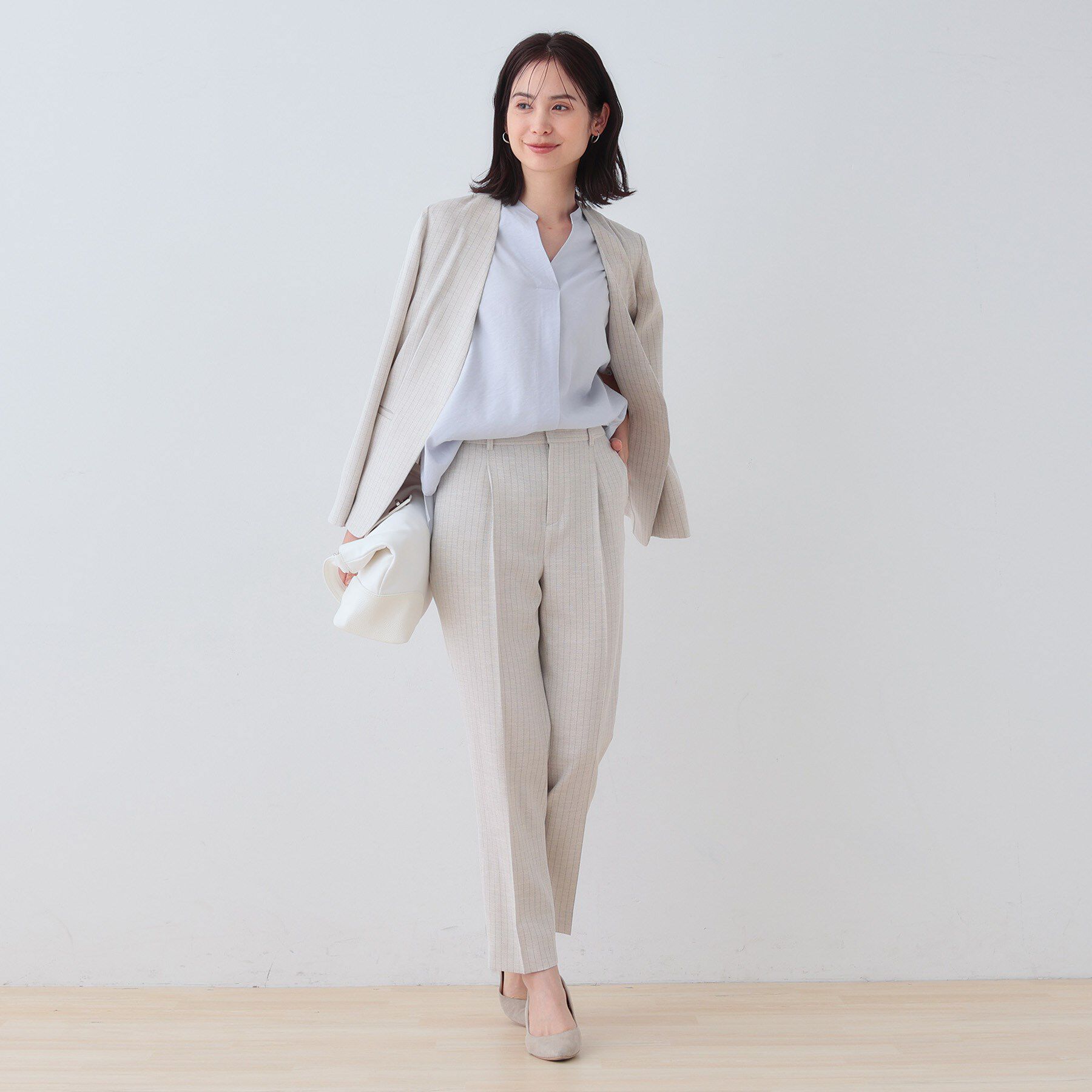 INDIVI「【洗える／UVケア／SETUP可能】スキッパードルマンブラウス」|シャツ・ブラウス|