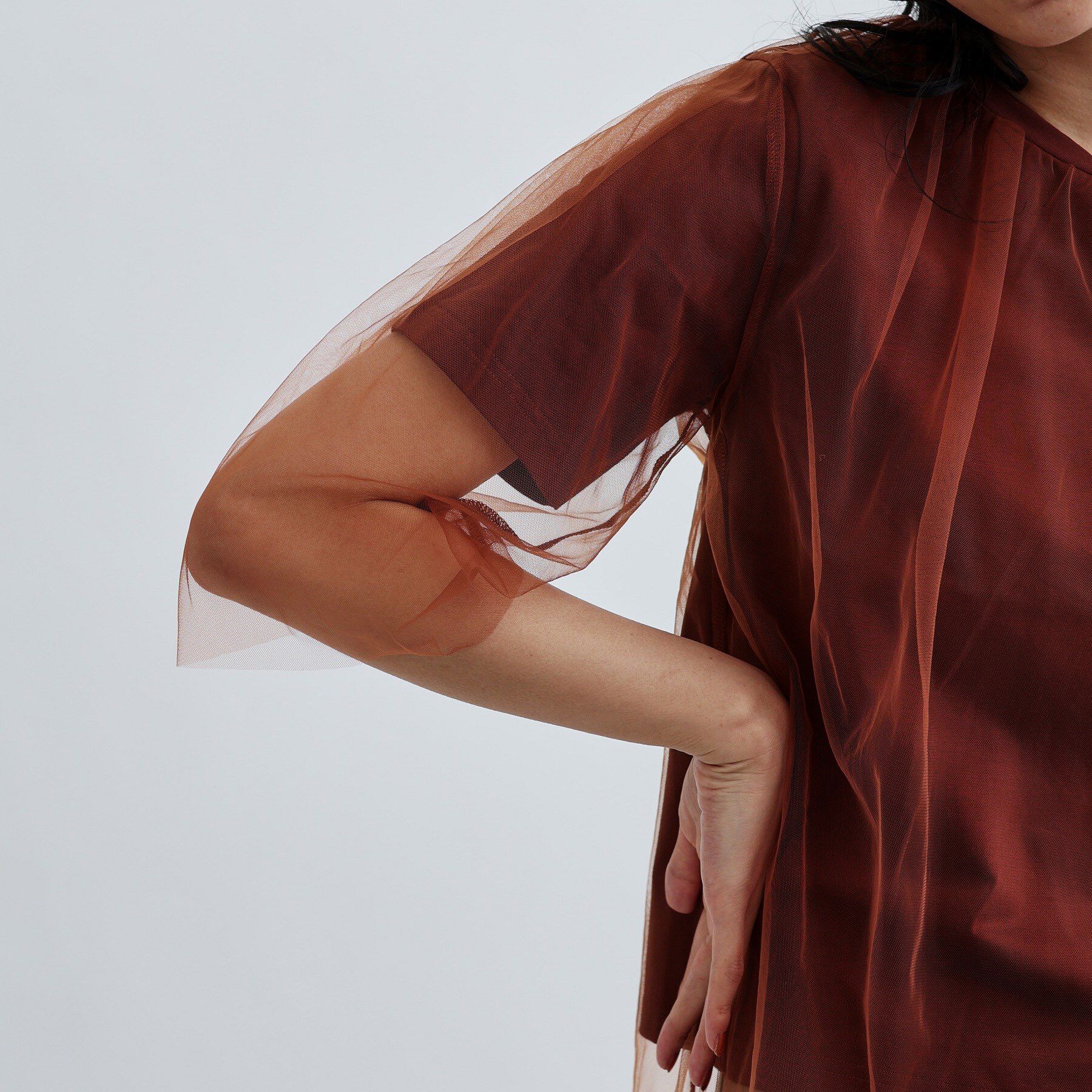 GALLEST「レイヤードチュールトップス」|Tシャツ・カットソー|