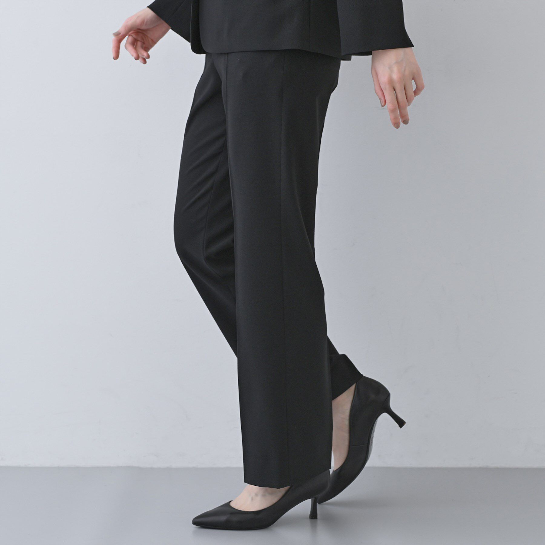 INDIVI「【洗える／夏スーツ】ミニ千鳥柄ストレートパンツ」|その他|