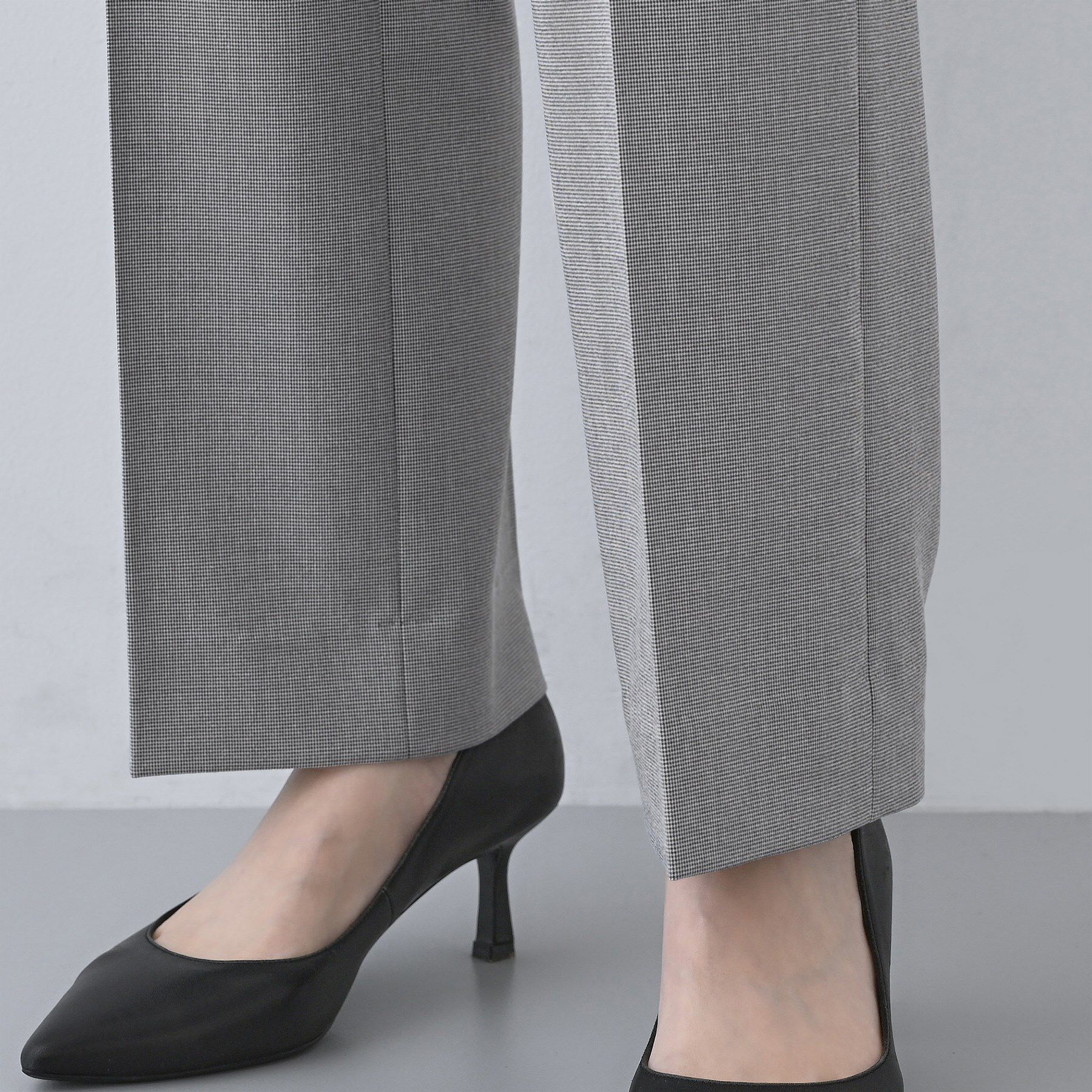 INDIVI「【洗える／夏スーツ】ミニ千鳥柄ストレートパンツ」|その他|