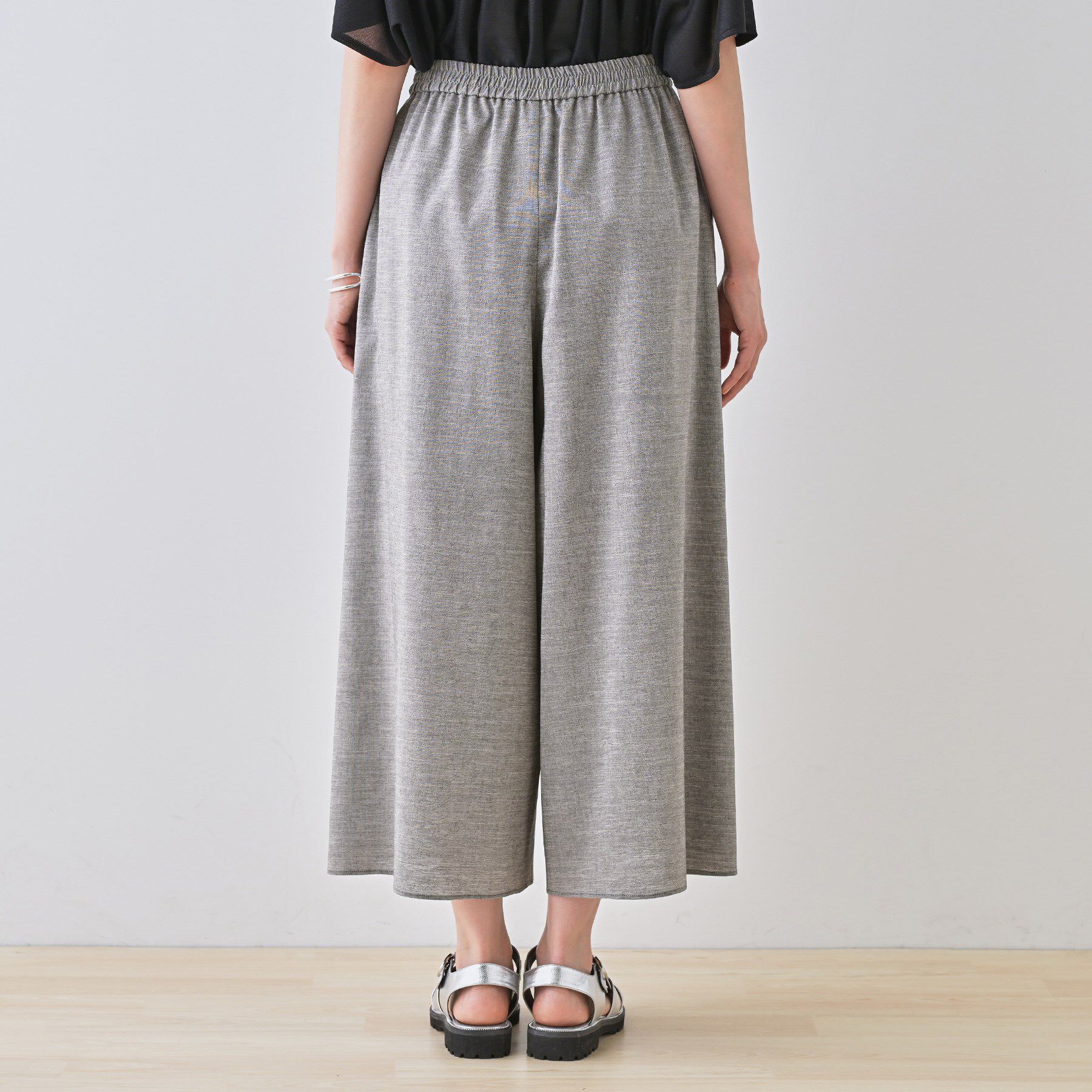 INDIVI「【洗える／清涼感◎】ワイドフレアパンツ／スカーチョ」|その他|