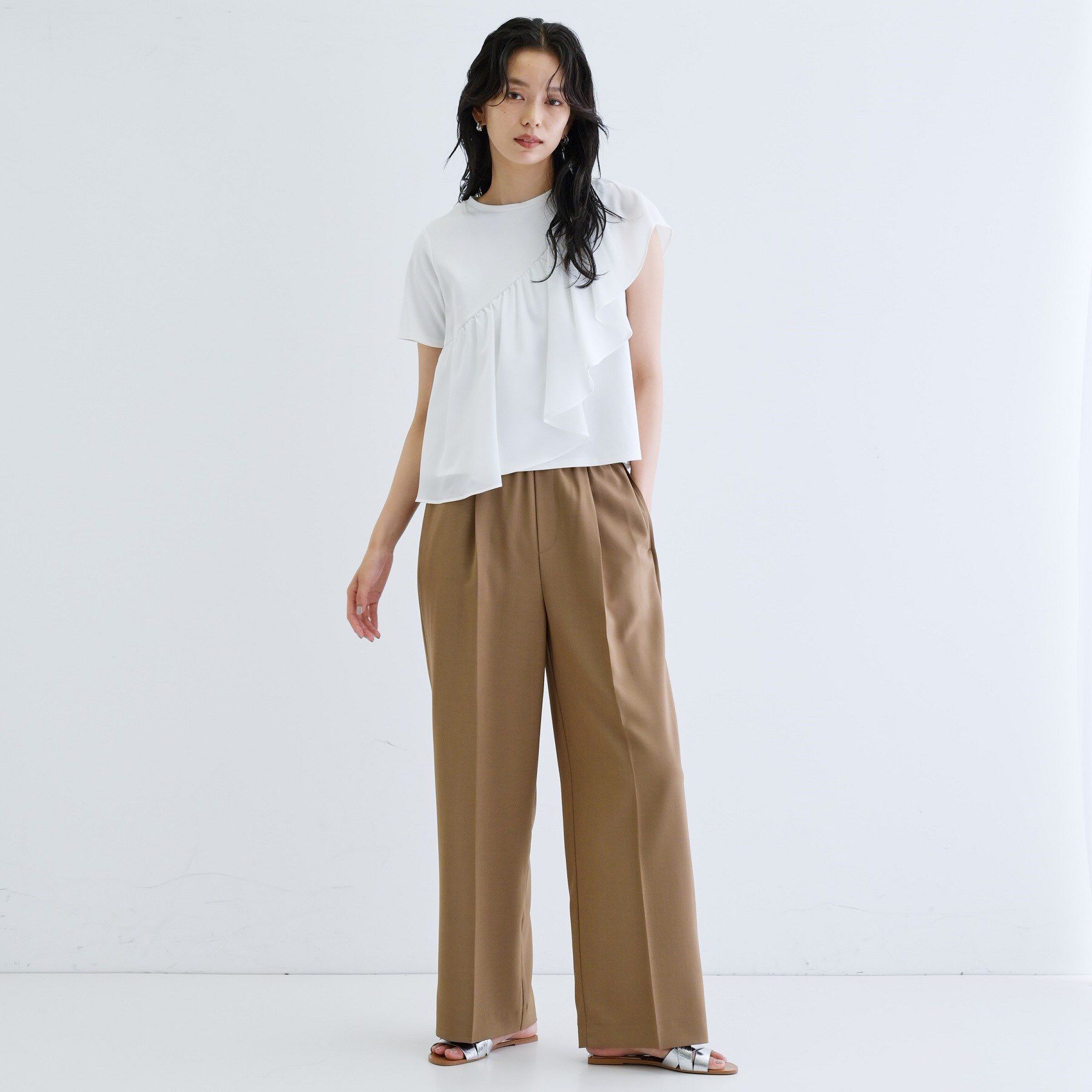 GALLEST「サッシュフリルTシャツ」|Tシャツ・カットソー|