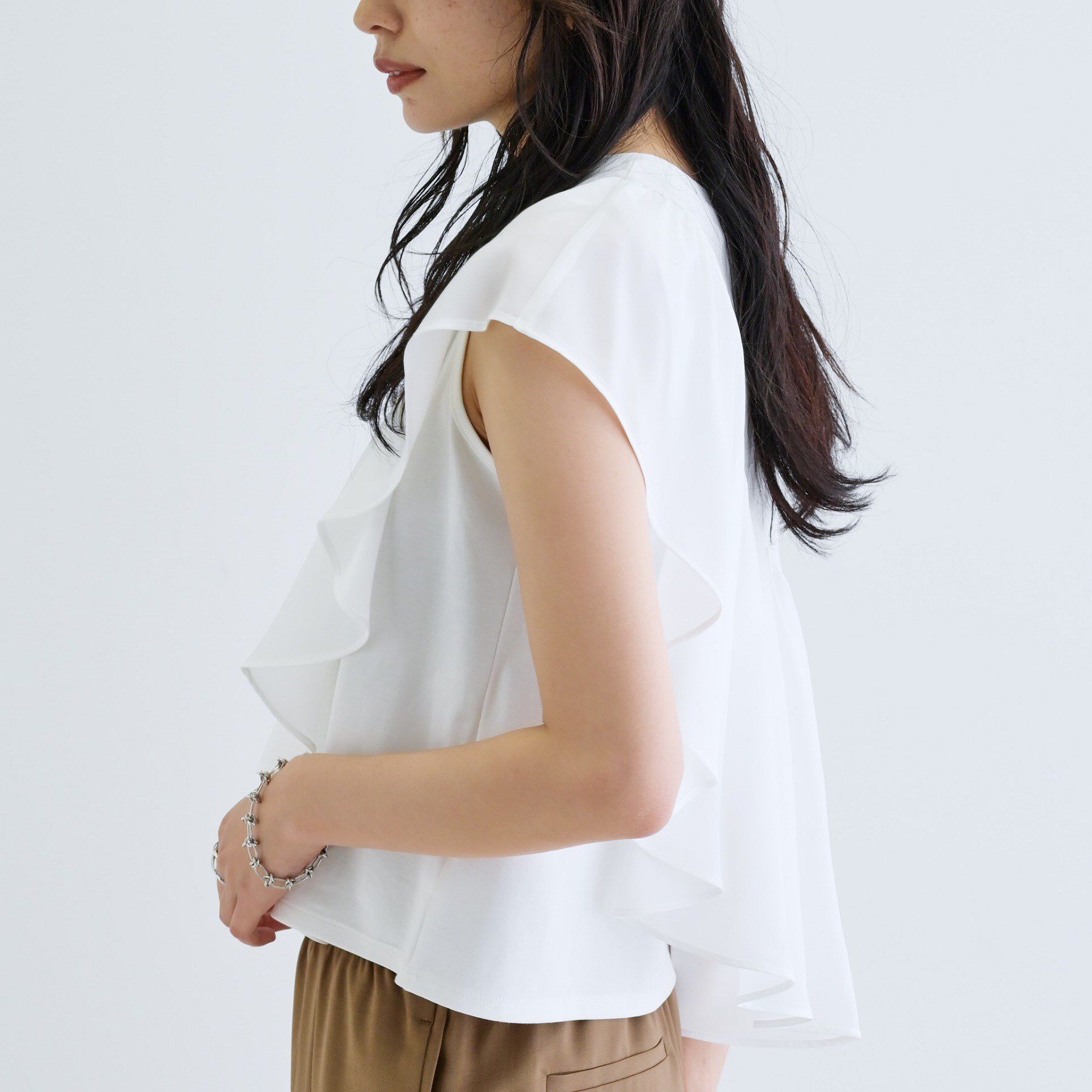 GALLEST「サッシュフリルTシャツ」|Tシャツ・カットソー|