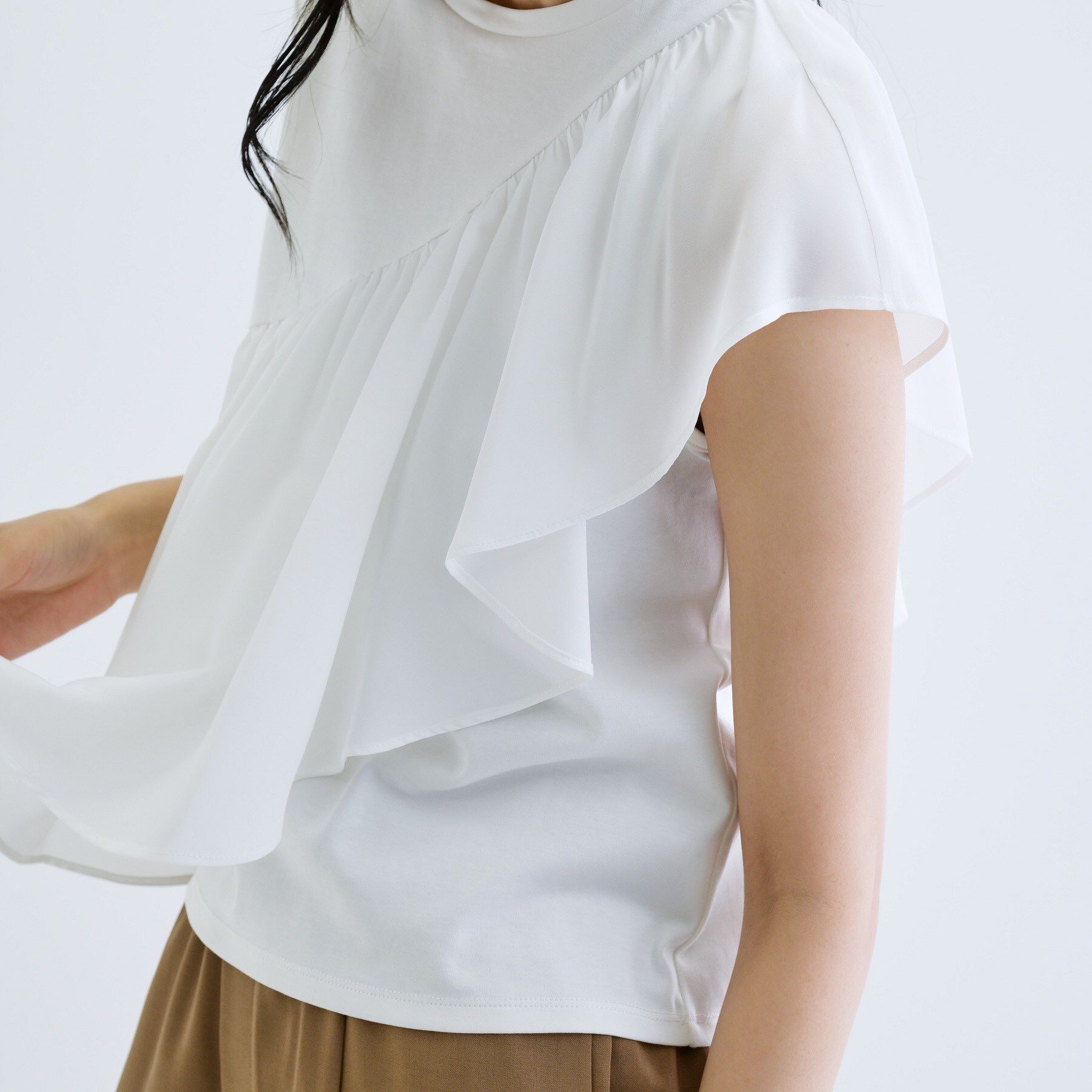 GALLEST「サッシュフリルTシャツ」|Tシャツ・カットソー|