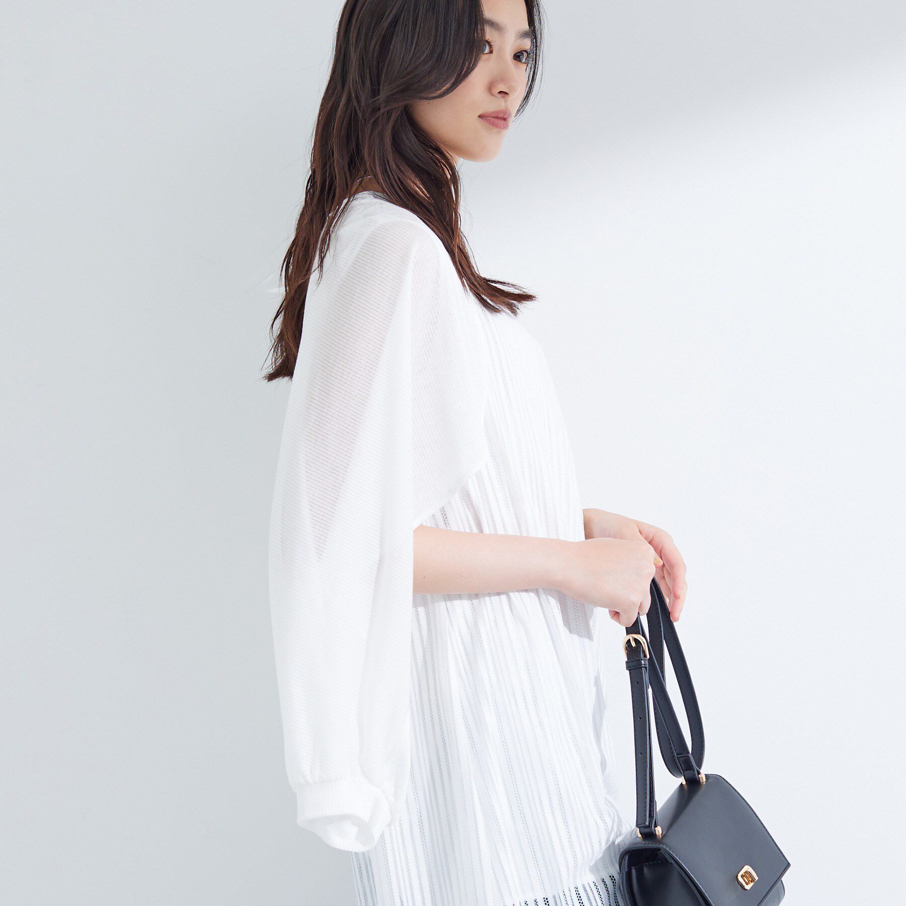 INDIVI「【軽く羽織れる】ボレロカーディガン」|カーディガン|