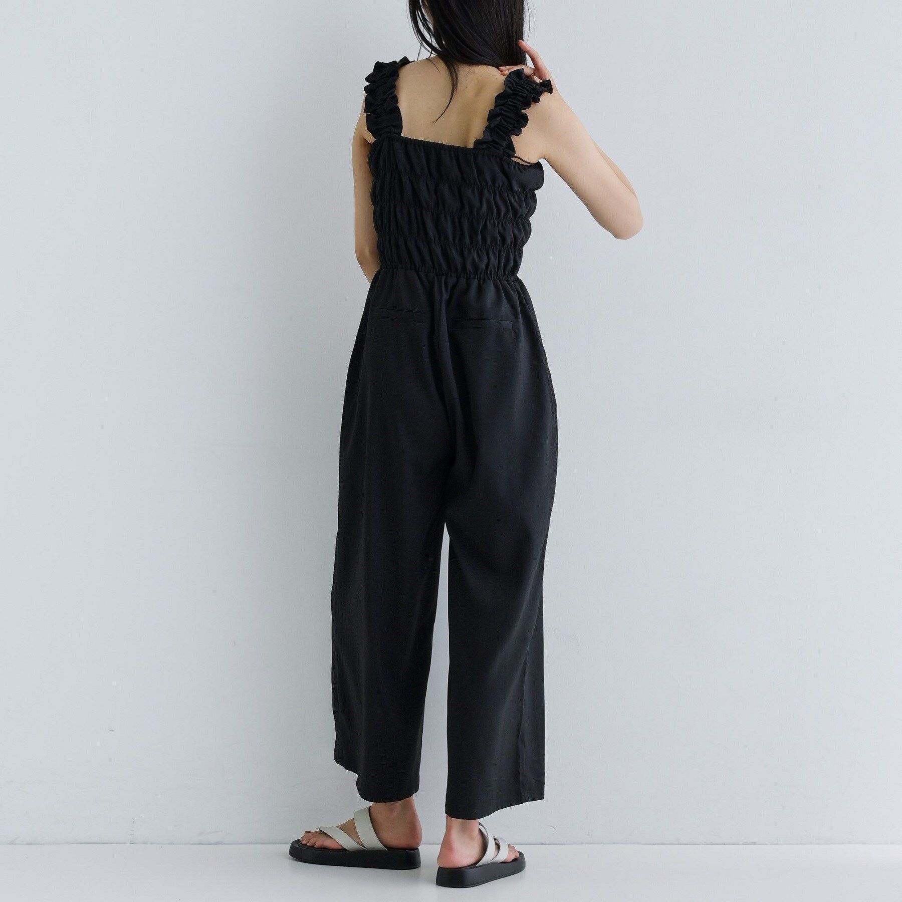 GALLEST「【一部店舗限定】ショルダーシャーリングサロペット」|オールインワン|