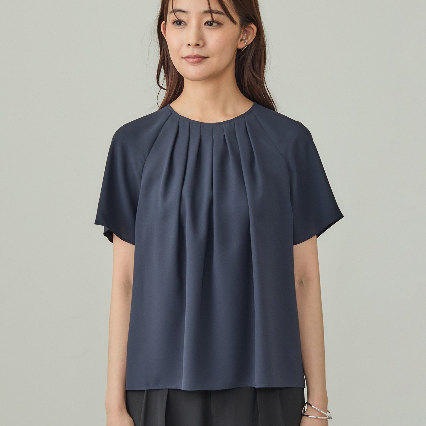 INDIVI「【UVケア】タックブラウス」|シャツ・ブラウス|