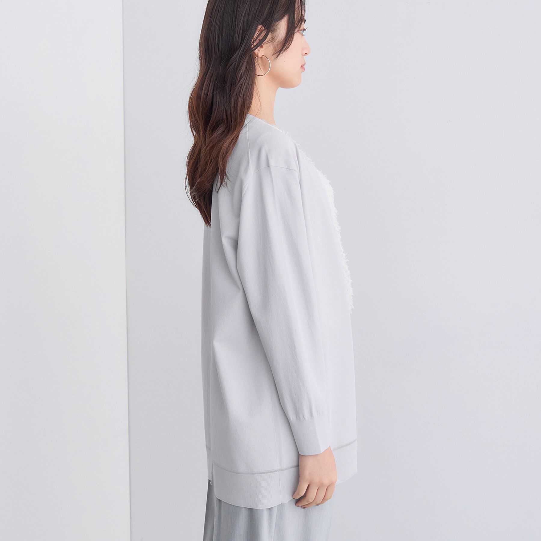 INDIVI「【洗える】着流しロングカーディガン」|カーディガン|