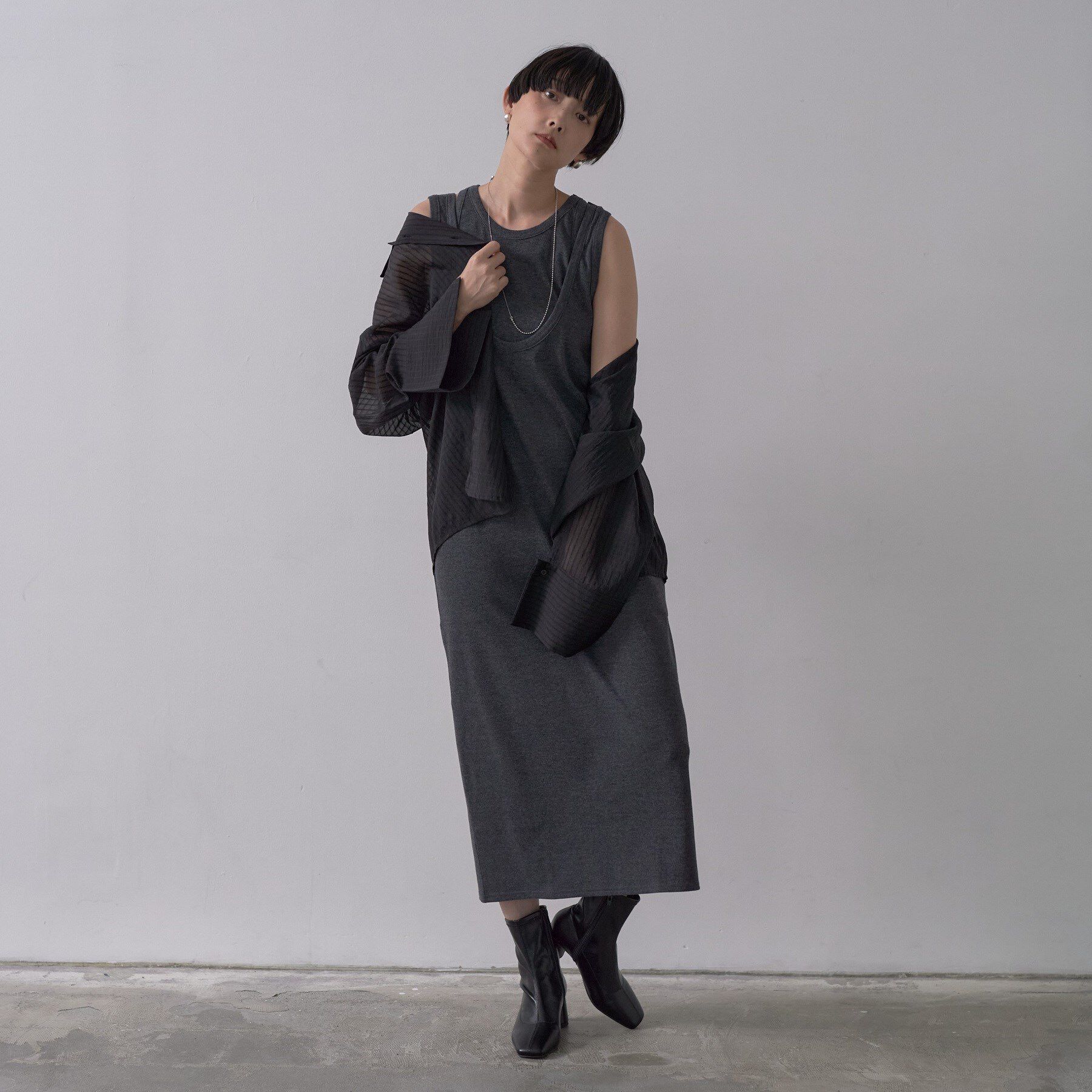 GALLEST「ワイドカフスシアーストライプシャツ/秋服/シアーシャツ」|シャツ・ブラウス|