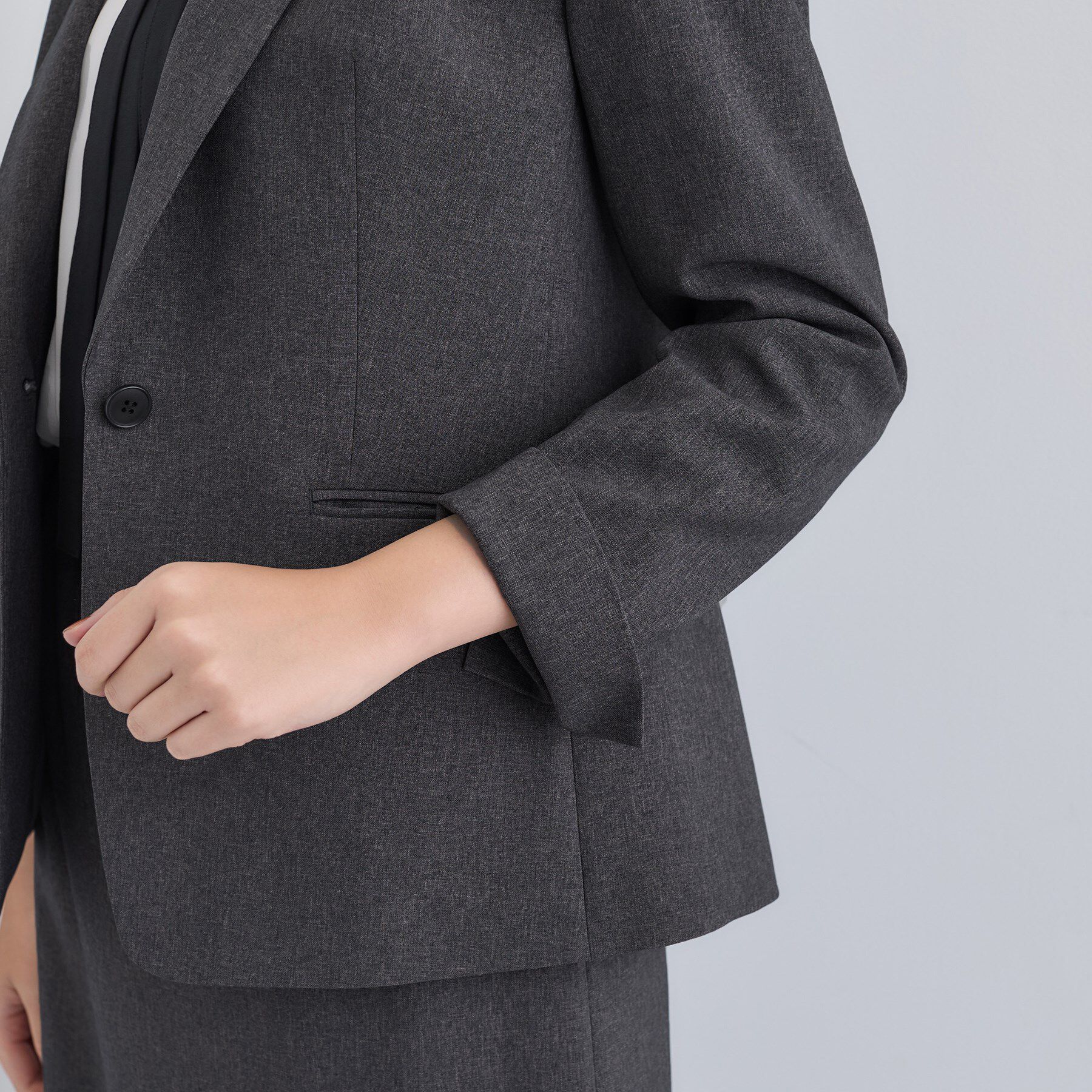 INDIVI「【洗える／通勤／スーツ】メランジストレッチ テーラージャケット」|スーツ|