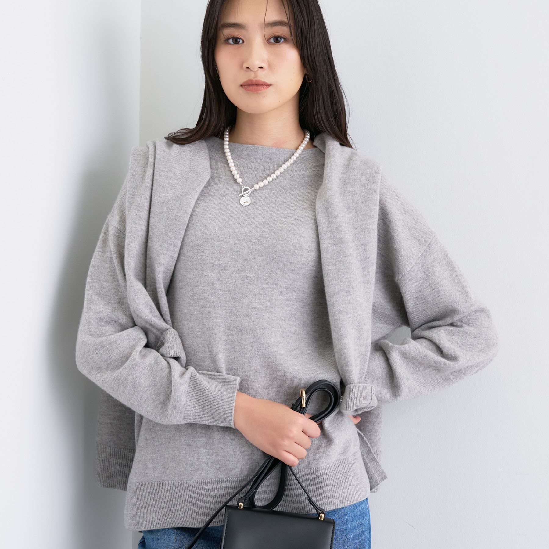 INDIVI「【洗える／カシミヤ混】ボトルネック ドルマンスリーブニット」|ニット・セーター|