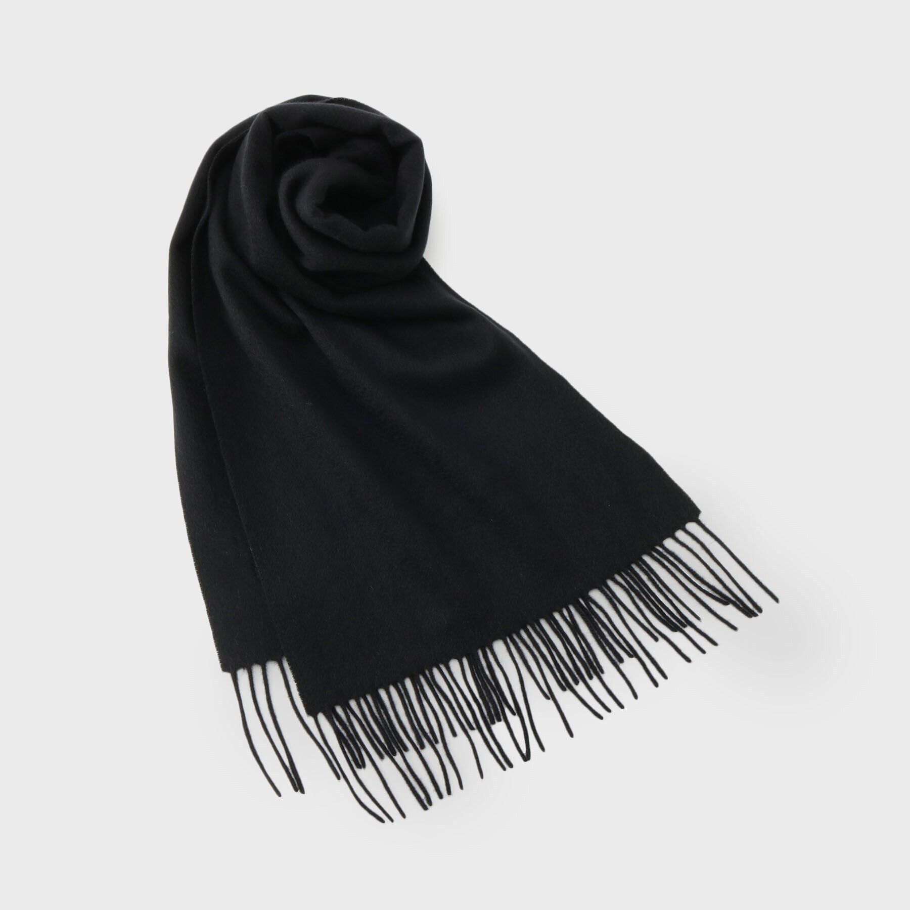 TAKEO KIKUCHI「【洗えるベビーカシミヤ】無地 マフラー」|ストール|ブラック(019)