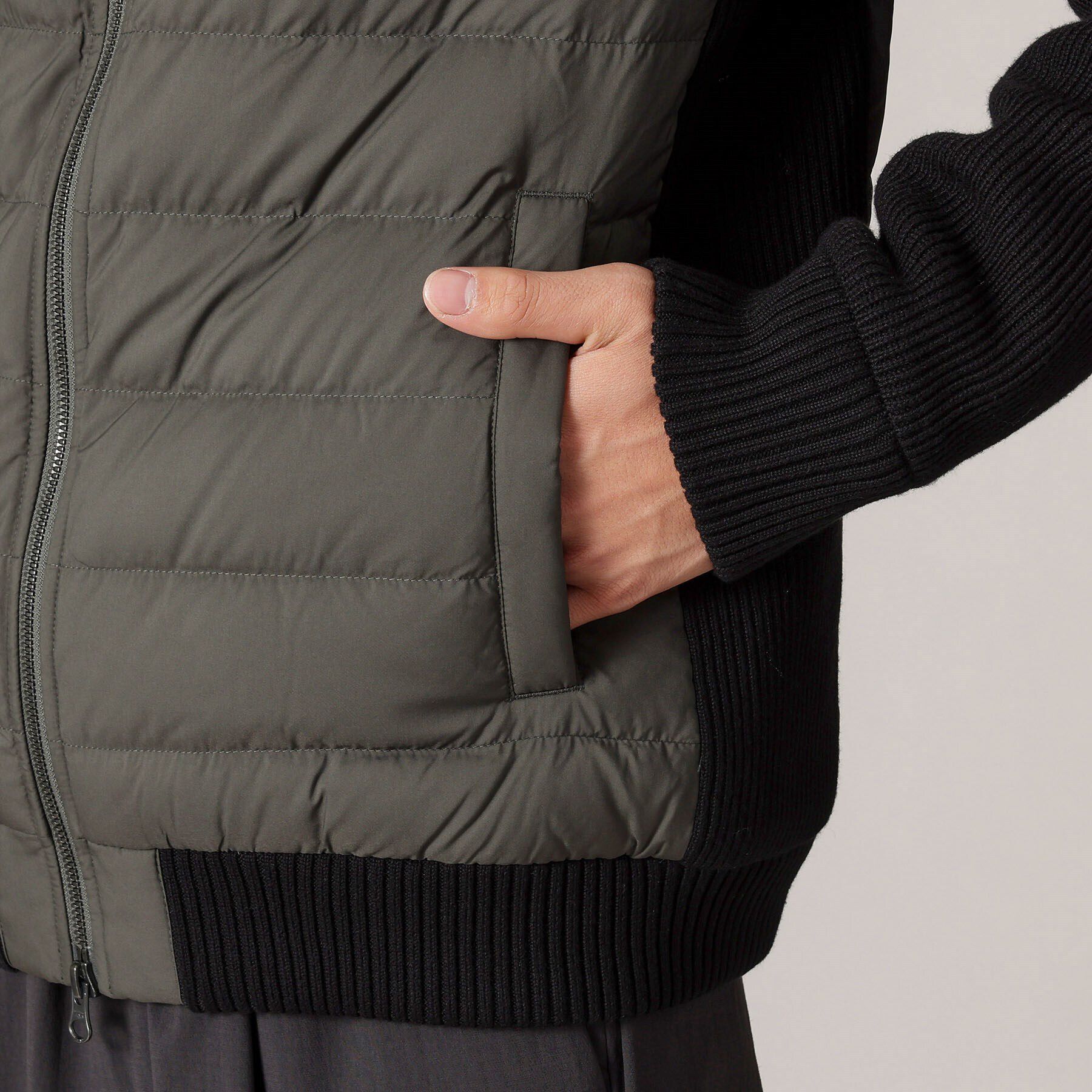 TAKEO KIKUCHI「【コンパクトダウン】ニットコンビ ダウンブルゾン」|ブルゾン・スタジャン|