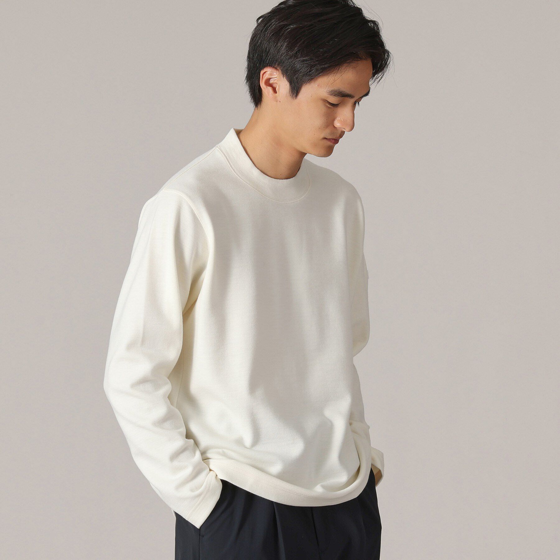 TAKEO KIKUCHI「【Sサイズ～】ウールブレンド ポンチ カットソー」|Tシャツ・カットソー|